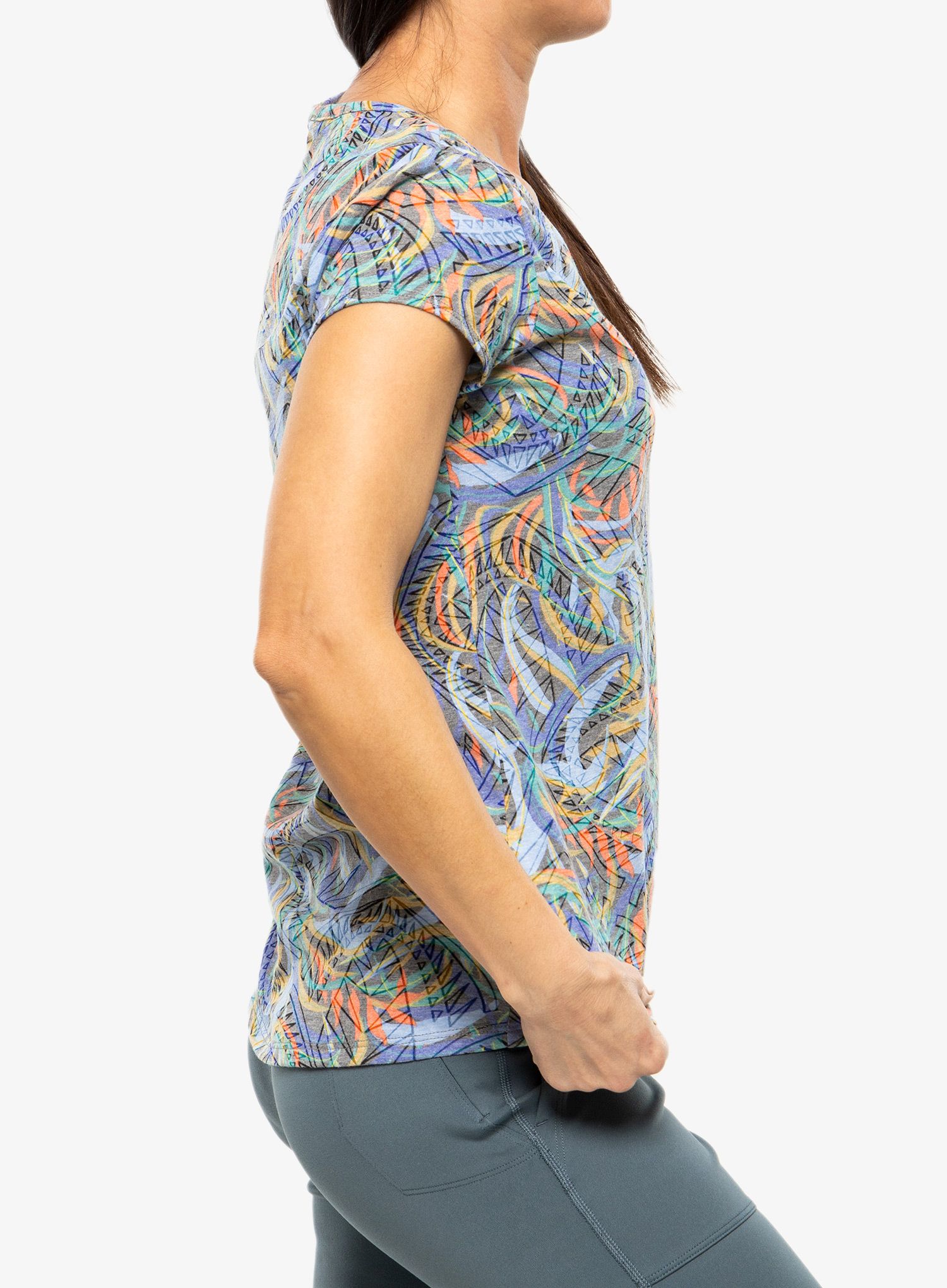 Ženska majica Royal Robbins Featherweight Tee - charc caulfield pt