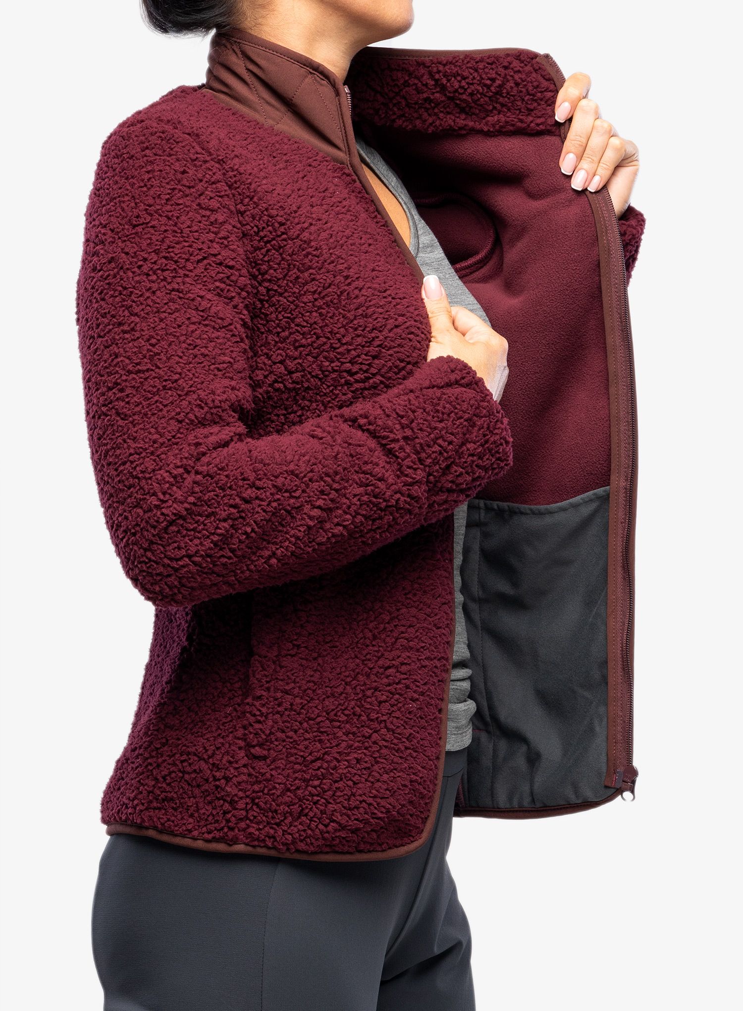 Ženska jakna od flisa Royal Robbins Urbanesque Jacket - burnt grape