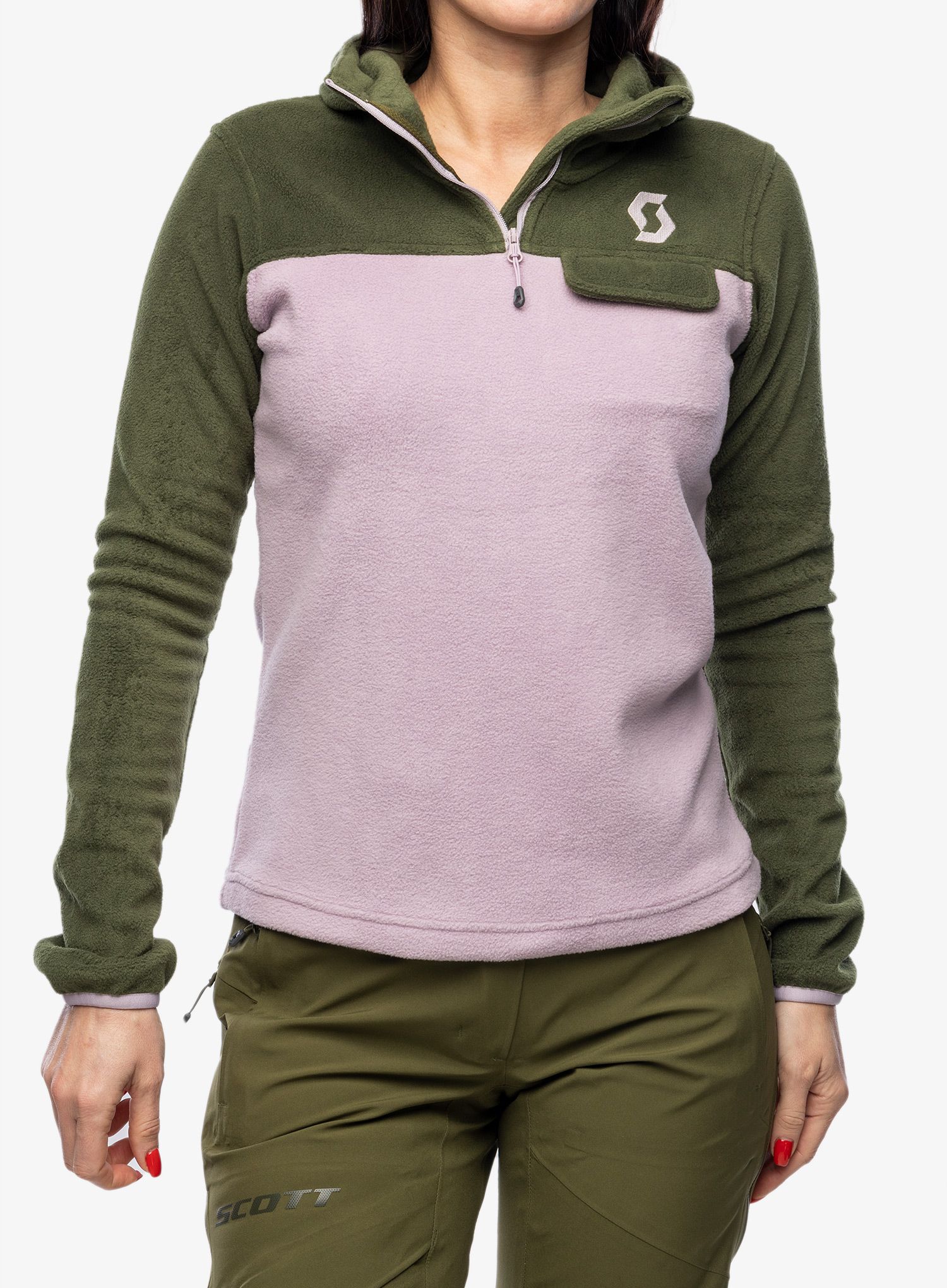 Ženska dukserica od flisa SCOTT Defined Original Fleece Pullover - fir green/cloud pink