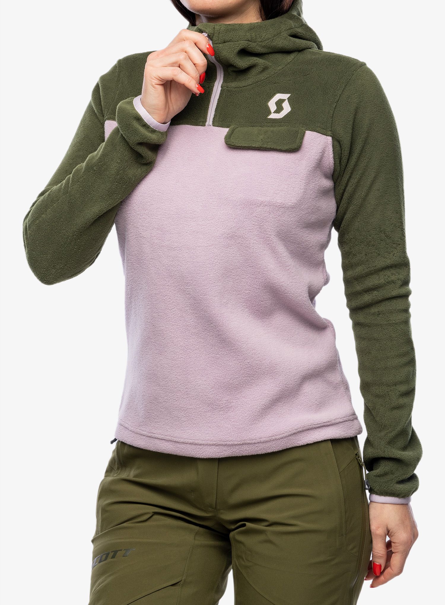 Ženska dukserica od flisa SCOTT Defined Original Fleece Pullover - fir green/cloud pink