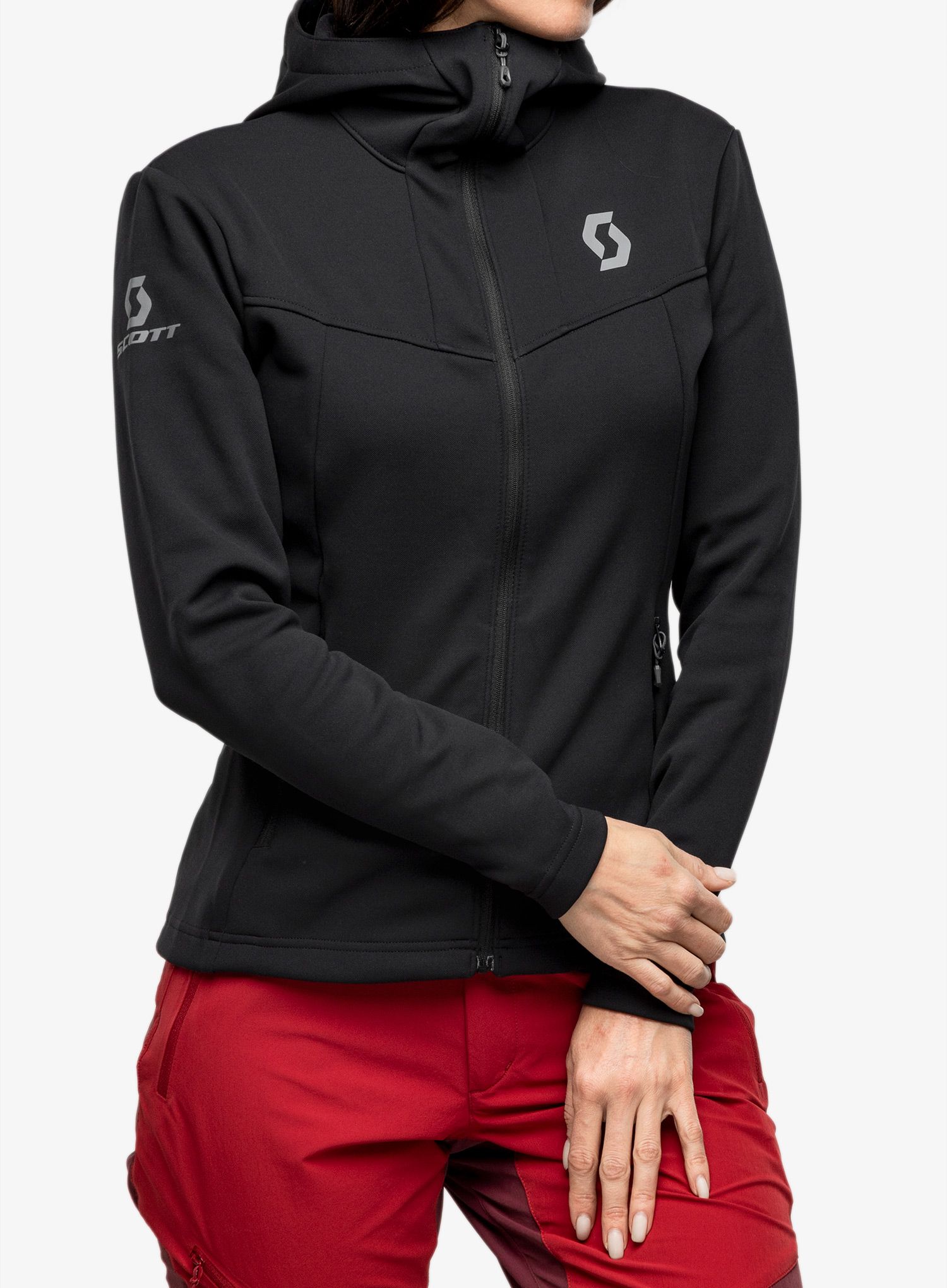 Ženska trekking dukserica SCOTT Hoody Defined Mid - blck