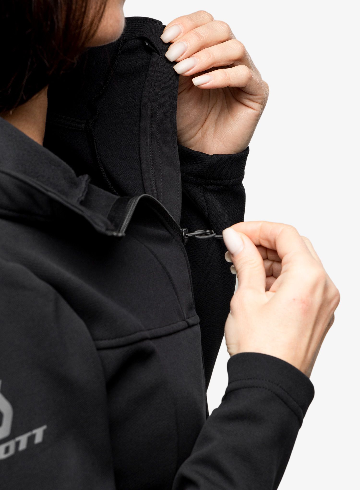 Ženska trekking dukserica SCOTT Hoody Defined Mid - blck