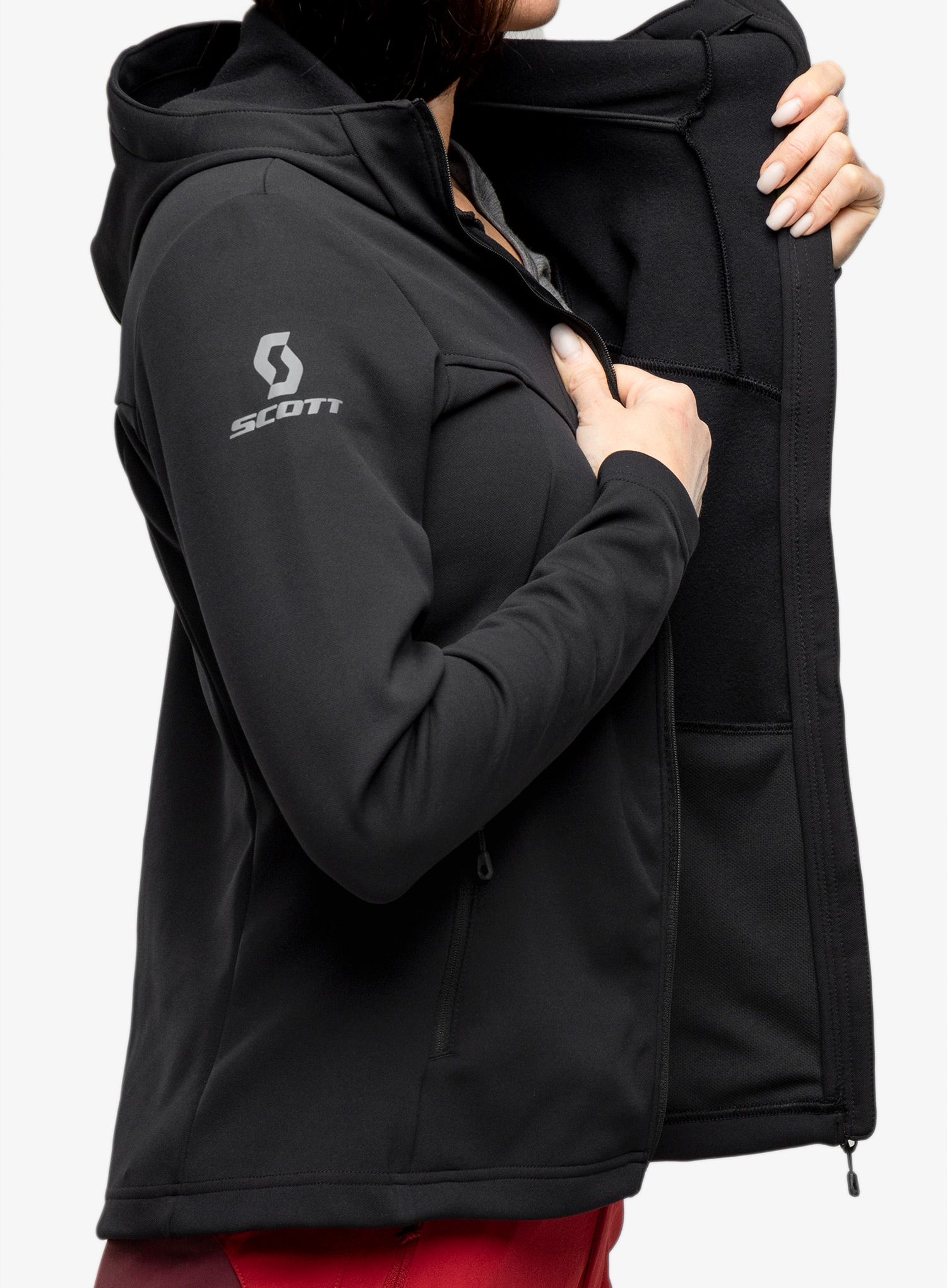 Ženska trekking dukserica SCOTT Hoody Defined Mid - blck