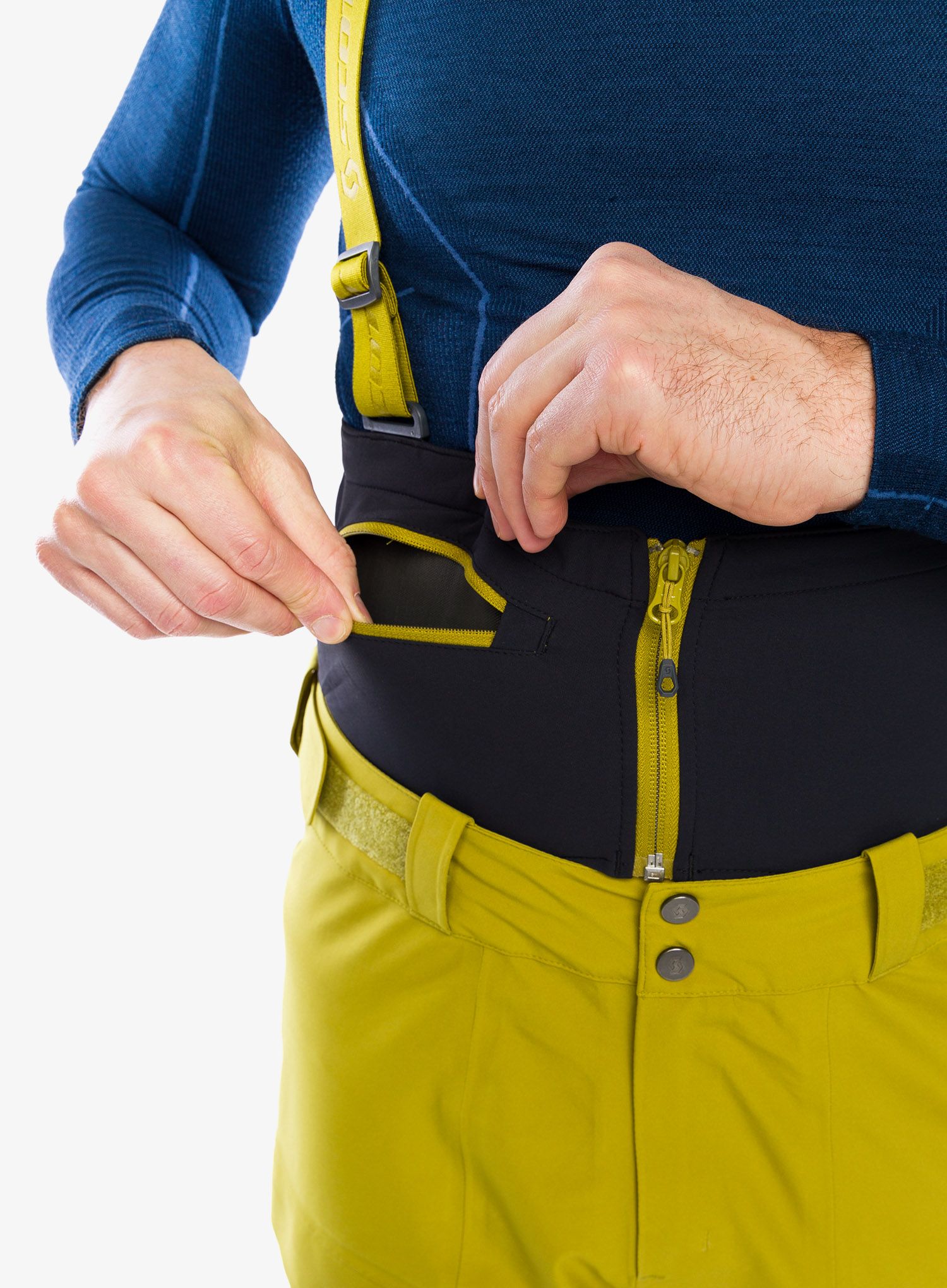 Hlače za turno skijanje SCOTT Pants Vertic 3L - savanna green