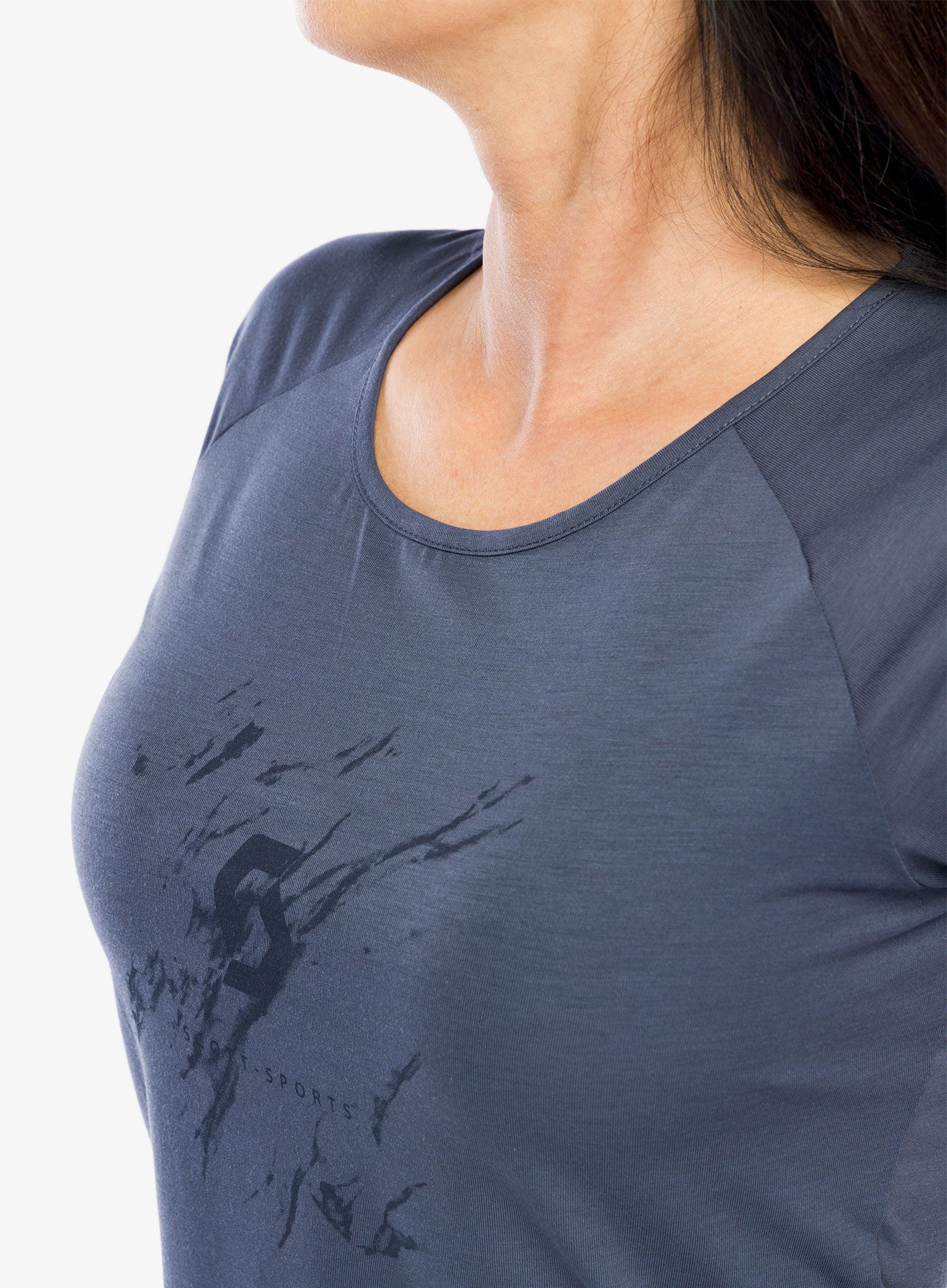 Ženska brzosušeća majica SCOTT Shirt Defined DRI S/S - metal blue