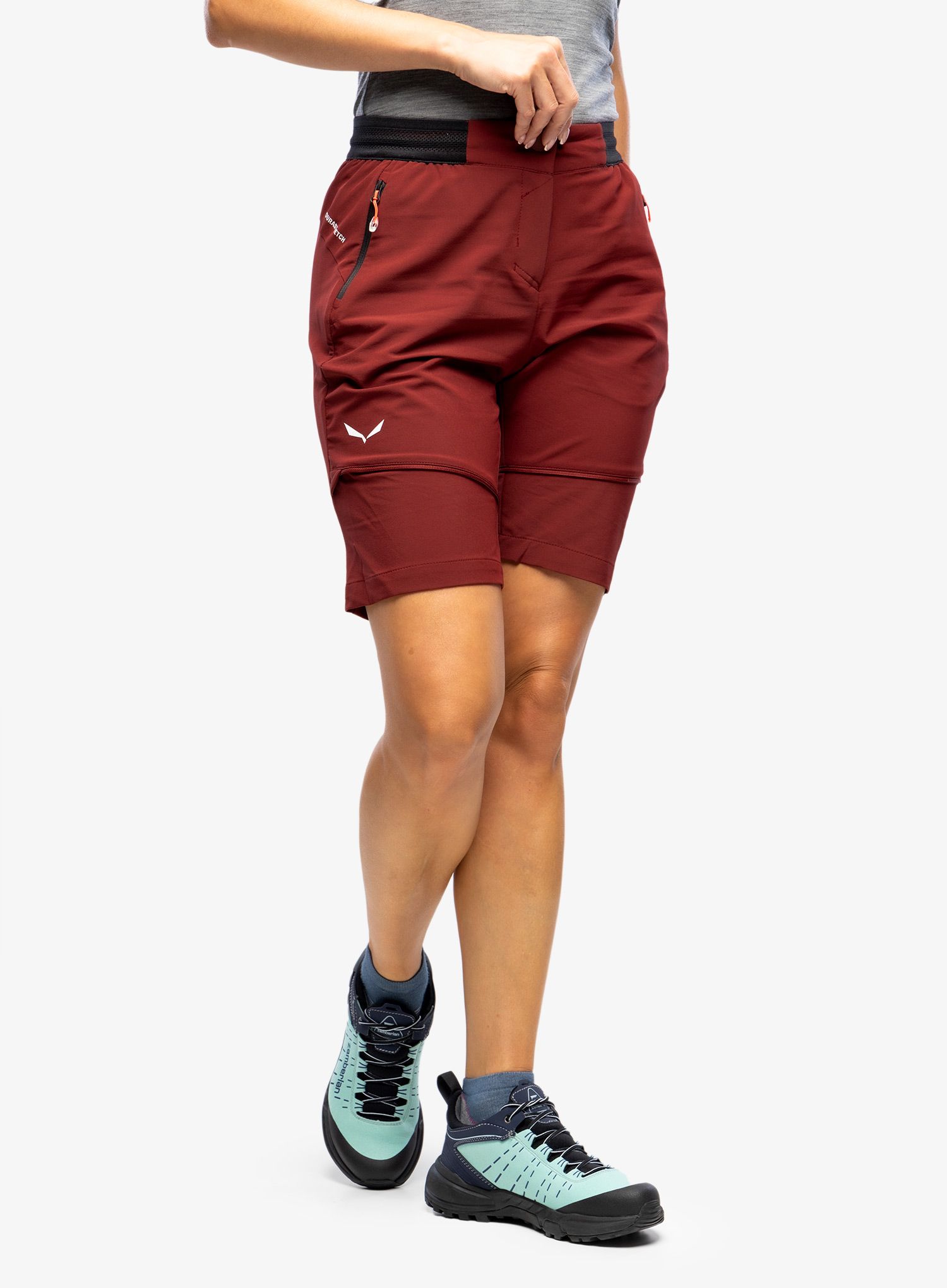 Ženske planinarske hlače Salewa Pedroc 2 DST 2/1 Pant - syrah