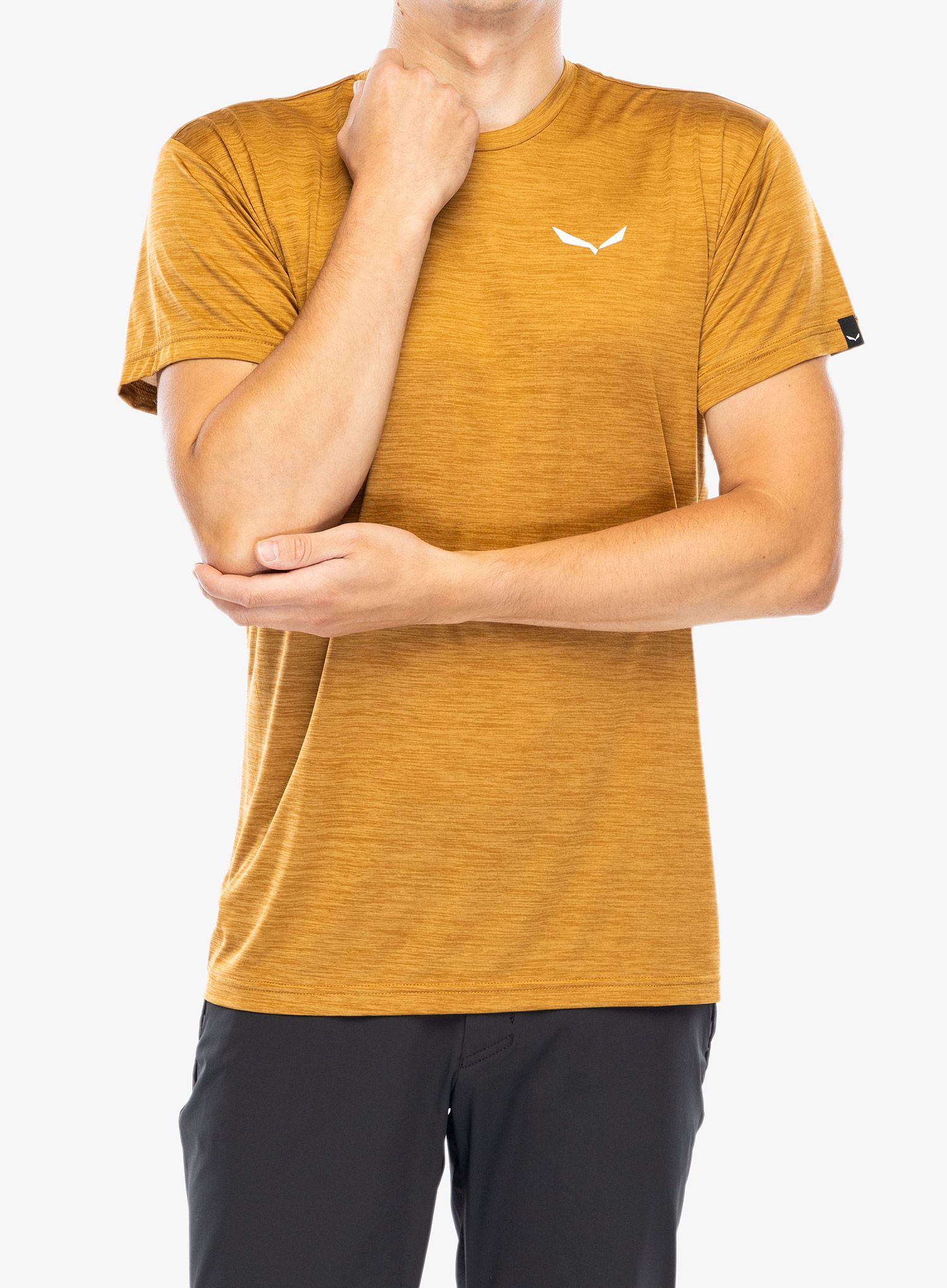 Brzosušeća majica Salewa Puez Melange Dry S/S Tee - golden brown melange