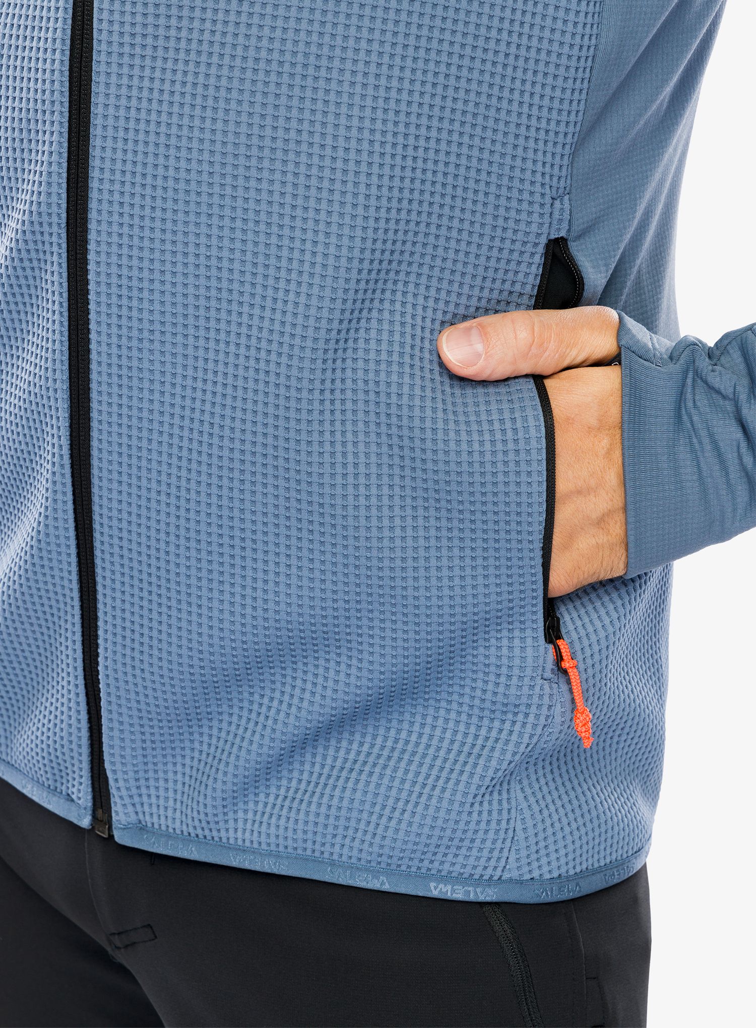 Dukserica od flisa Salewa Puez Waffle Hyb PL HD Jacket - java blue
