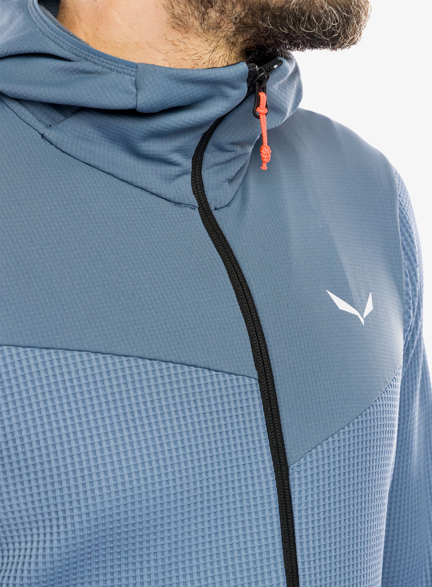 Dukserica od flisa Salewa Puez Waffle Hyb PL HD Jacket - java blue