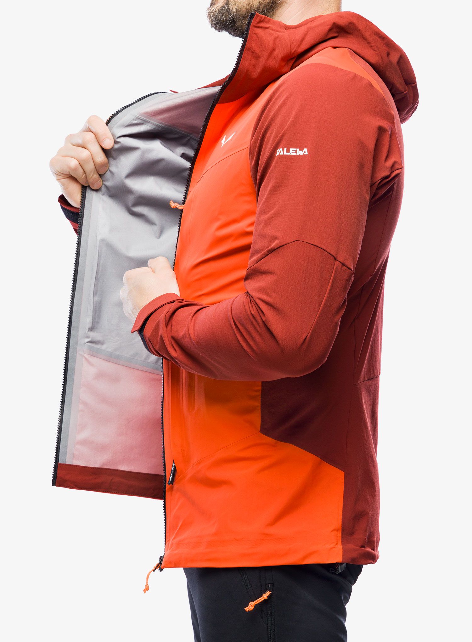 Jakna za turno skijanje Salewa Sella DST Hyb Jacket - syrah