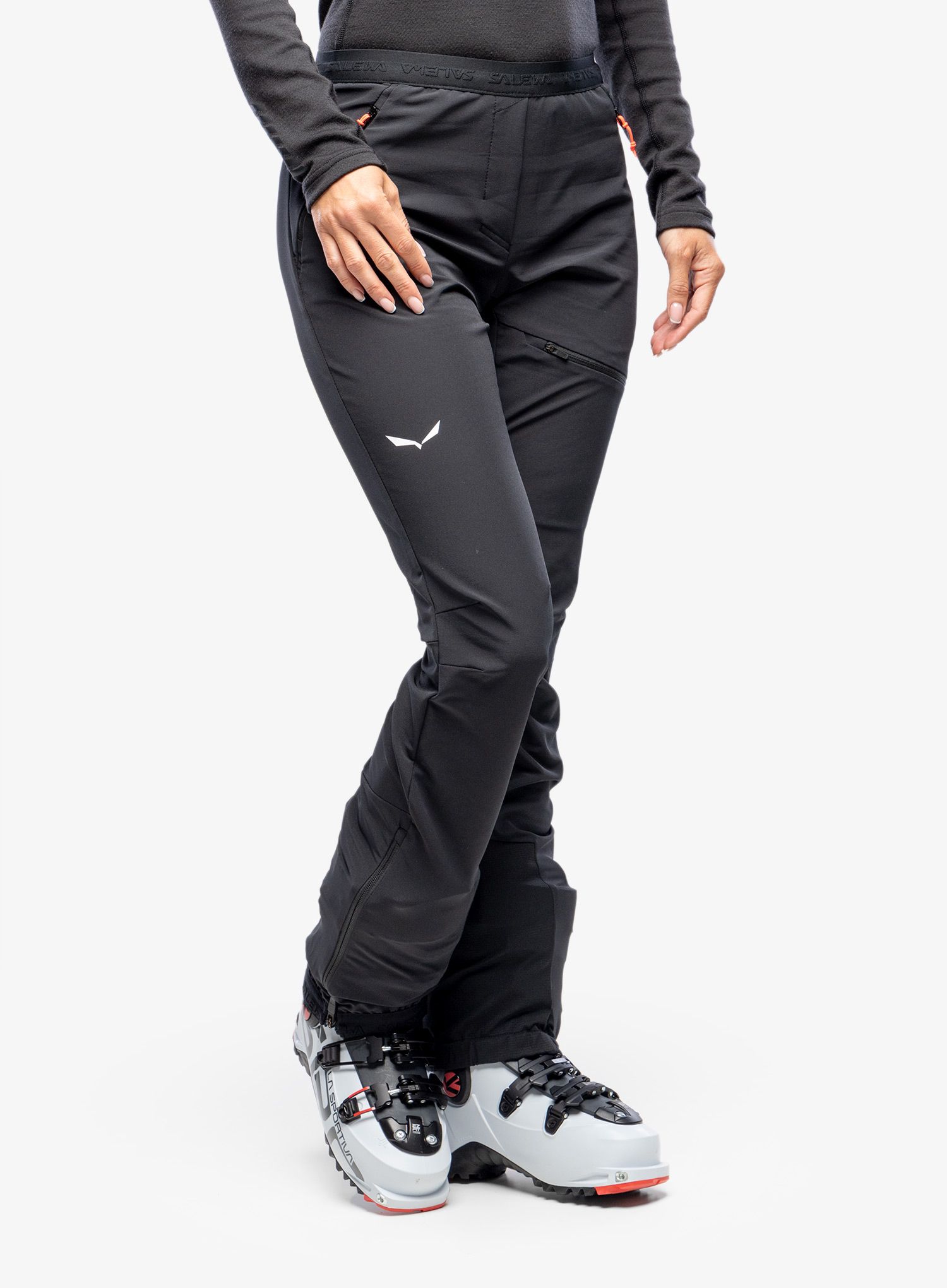 Ženske softshell hlače Salewa Sella DST Light Pants - black