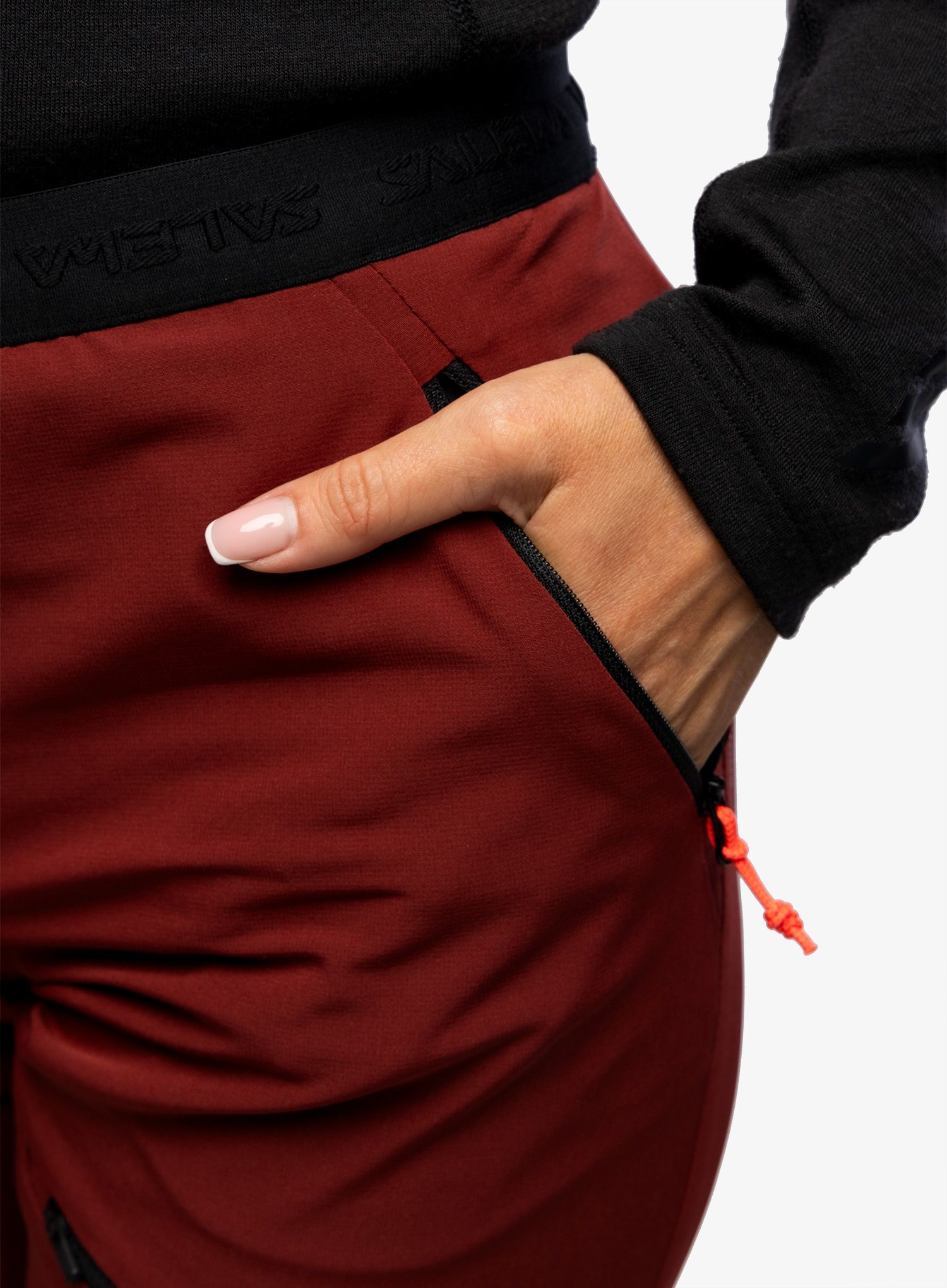 Ženske hlače Salewa Sella DST Light Pants - syrah