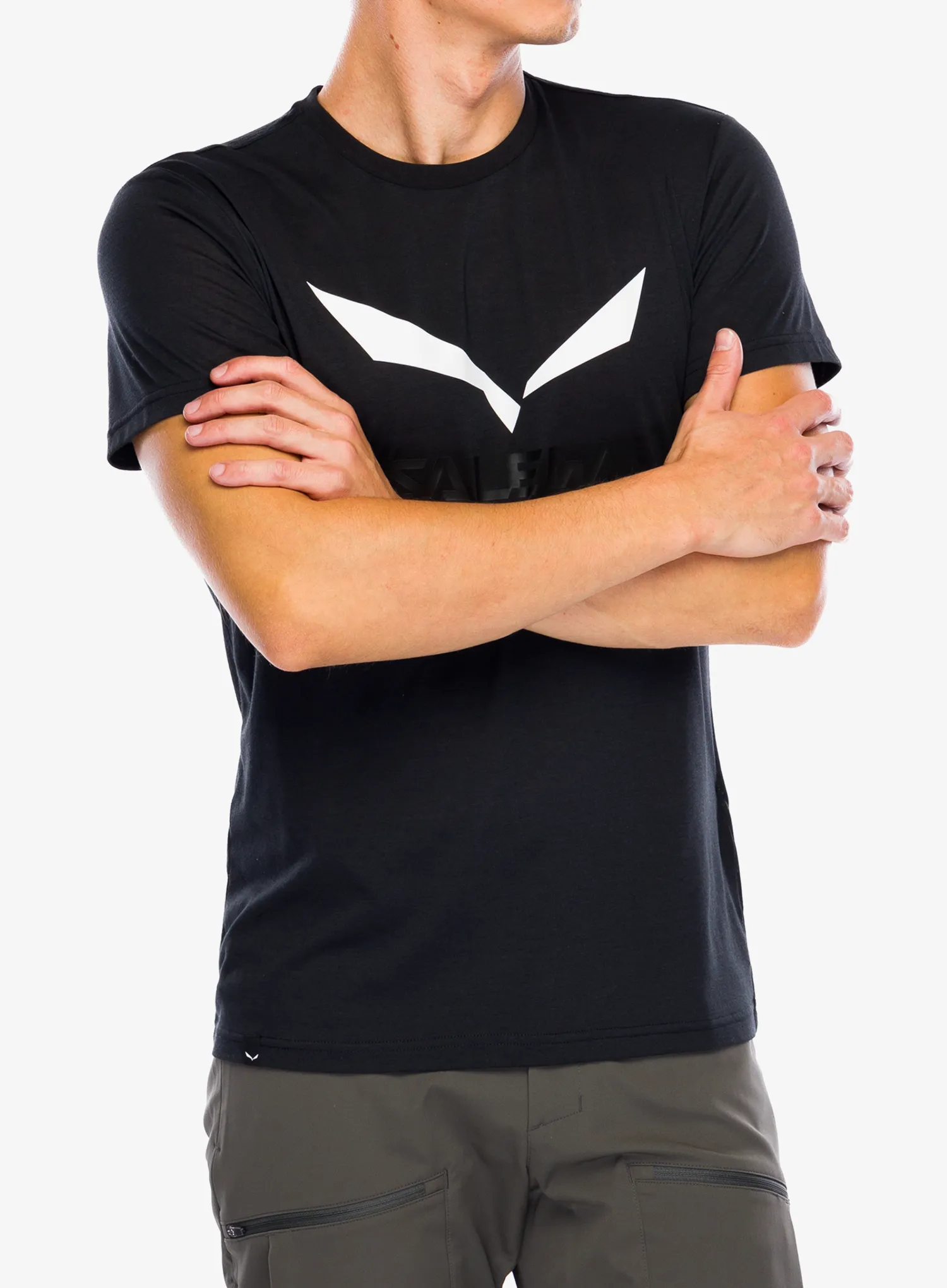 Majica Salewa Solidlogo Dry T-shirt - black out