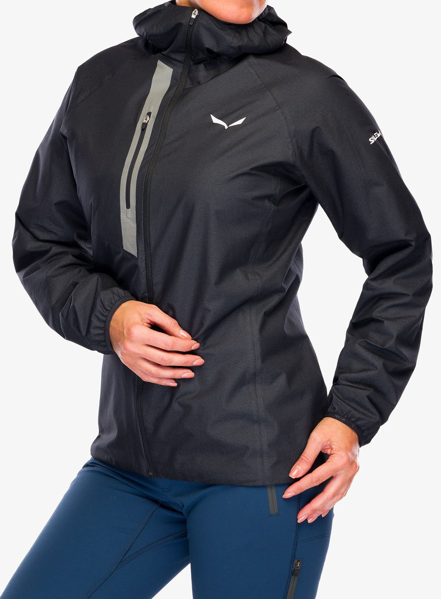 Ženska jakna Salewa Vioz Ptx/Ptc Wool Alpha Jacket - black out