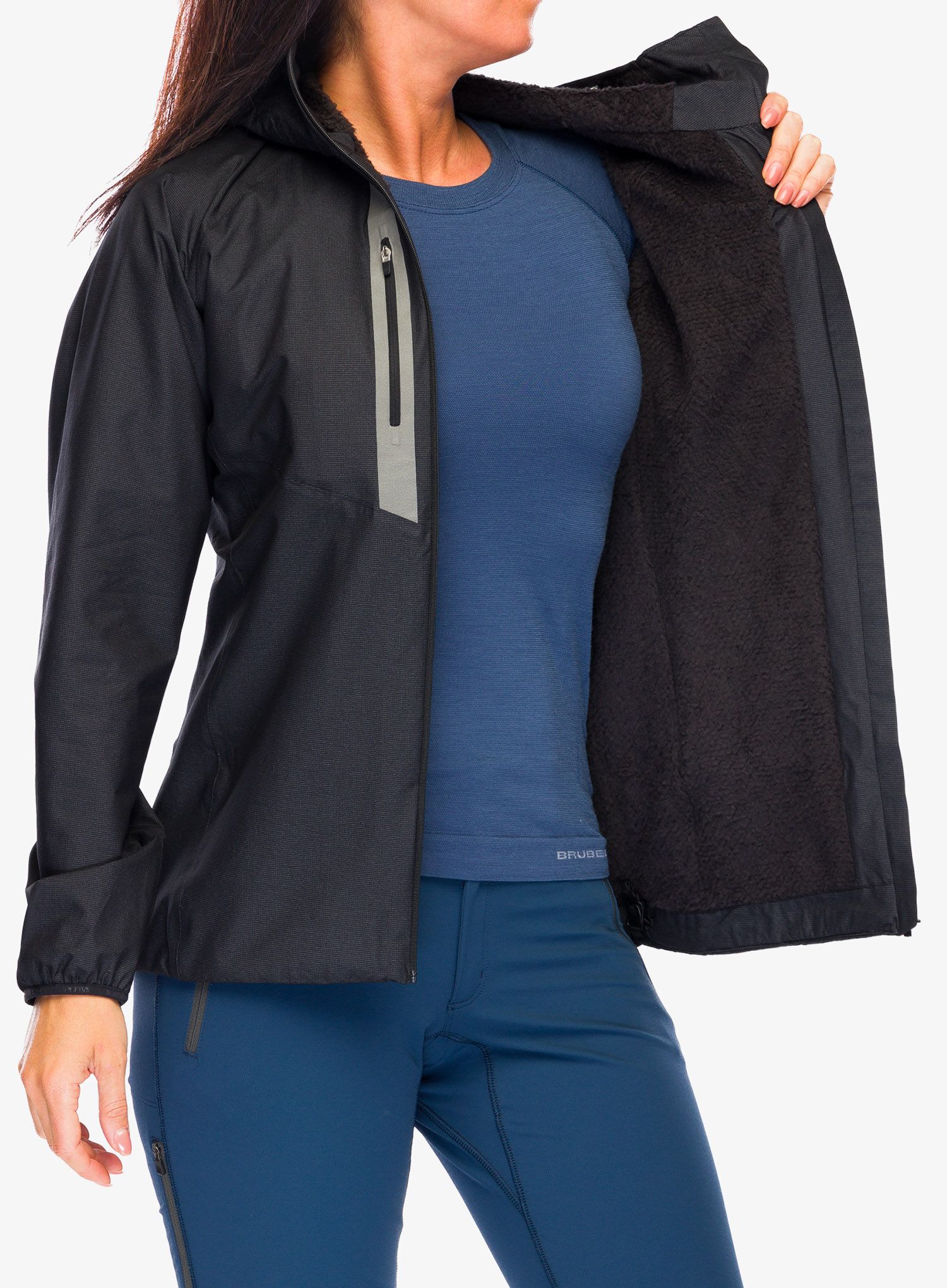 Ženska jakna Salewa Vioz Ptx/Ptc Wool Alpha Jacket - black out