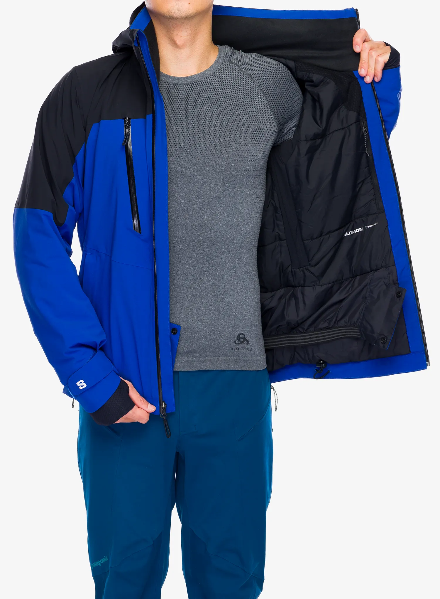Skijaška jakna Salomon Brilliant Jacket - surf the web/deep black