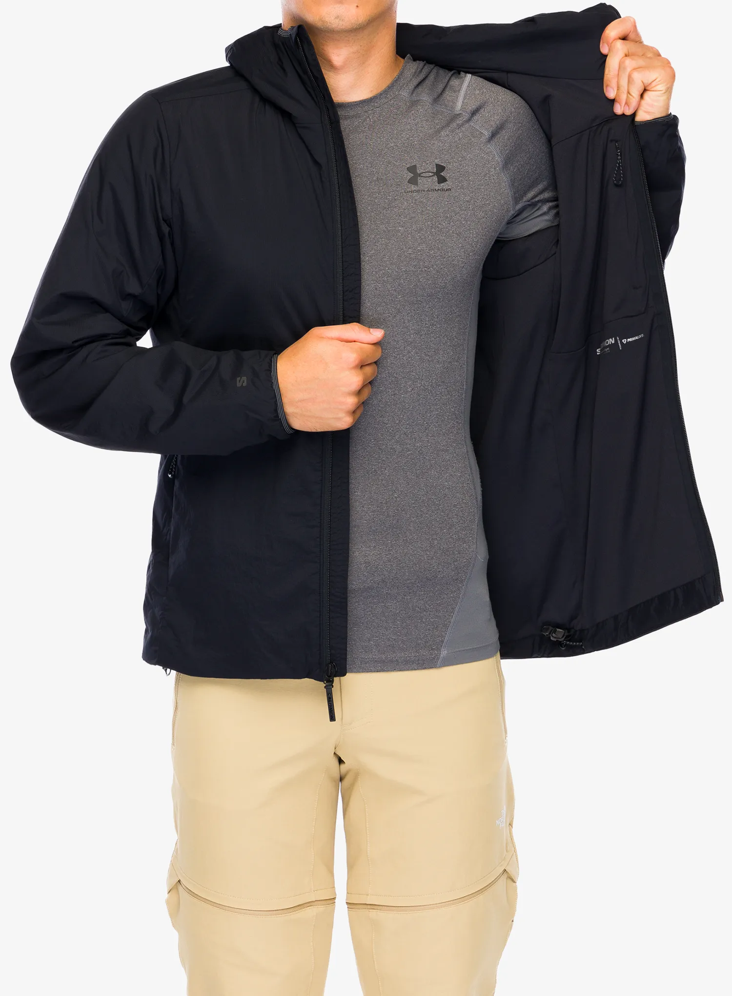 Jakna s postavom Salomon Mountain Flex Jacket HD - deep black