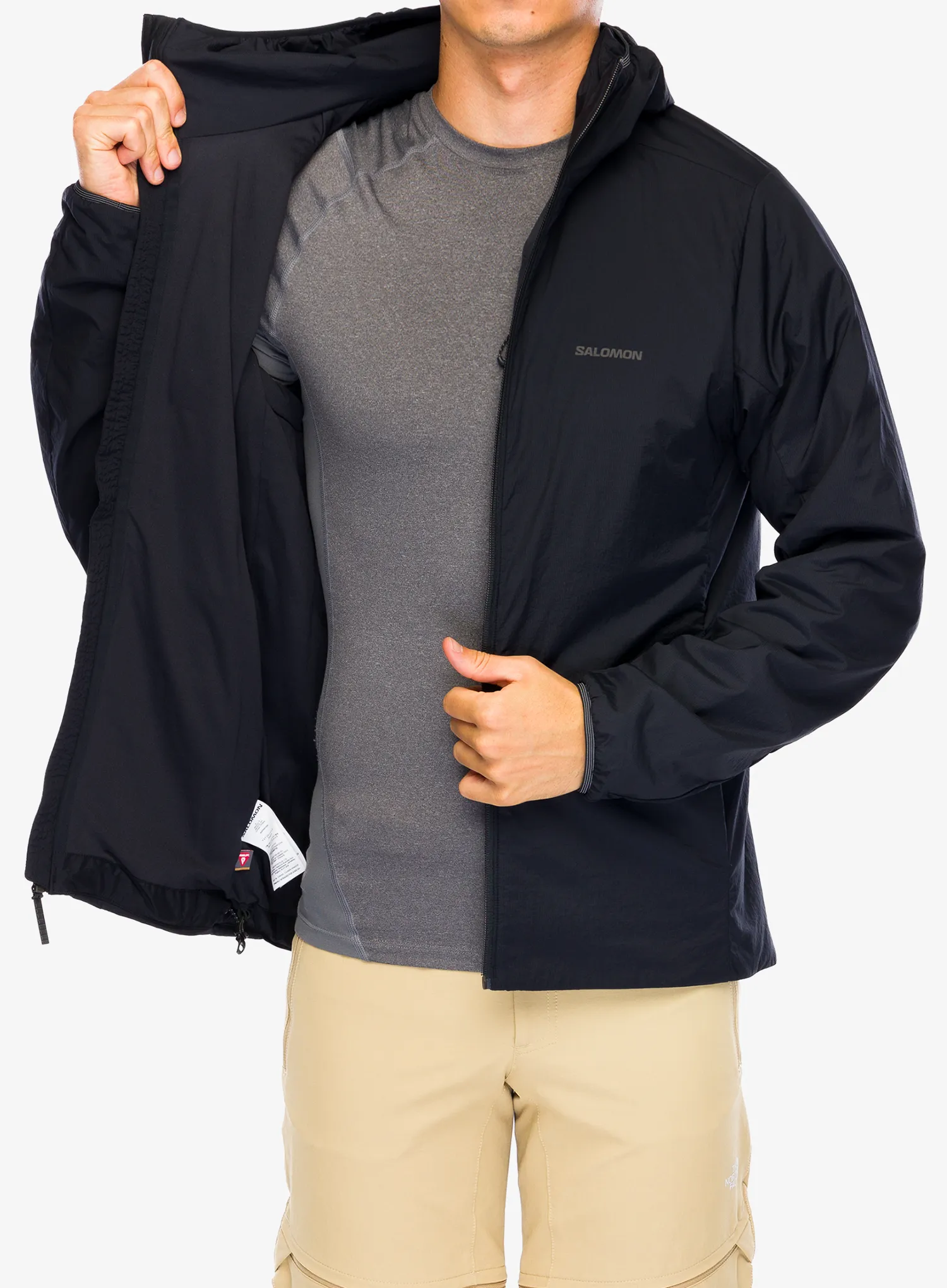 Jakna s postavom Salomon Mountain Flex Jacket HD - deep black