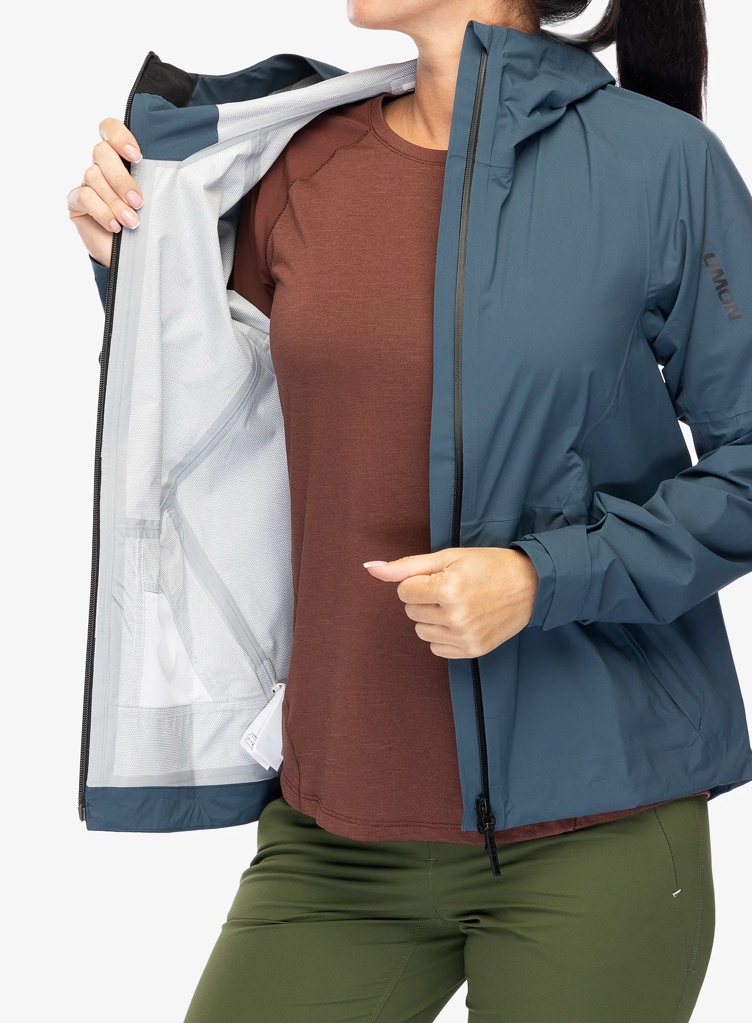 Ženska jakna s membranom Salomon Outerpath Jacket - midnight navy