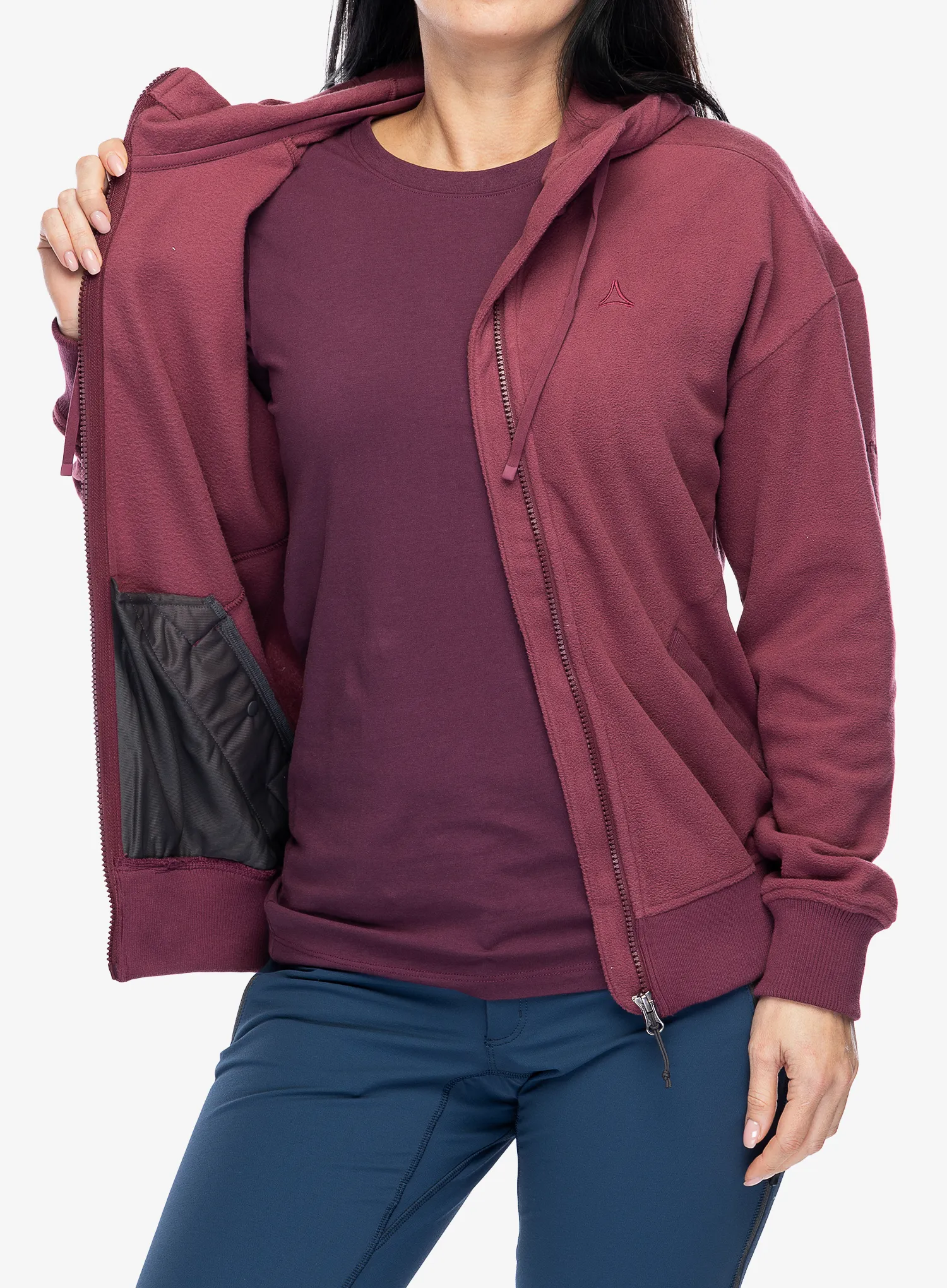 Ženska dukserica od flisa Schoffel Fleece Jk Style Leveche - acai