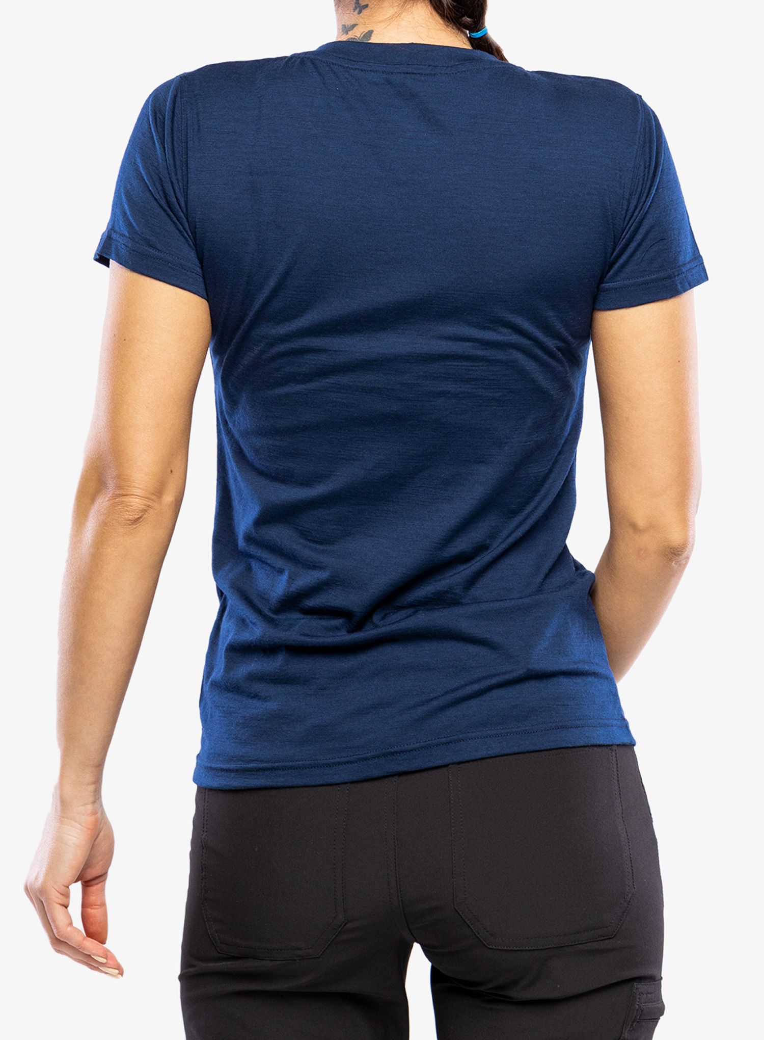 Ženska majica s tiskom Sensor Merino Active PT S/S Fox - deep blue