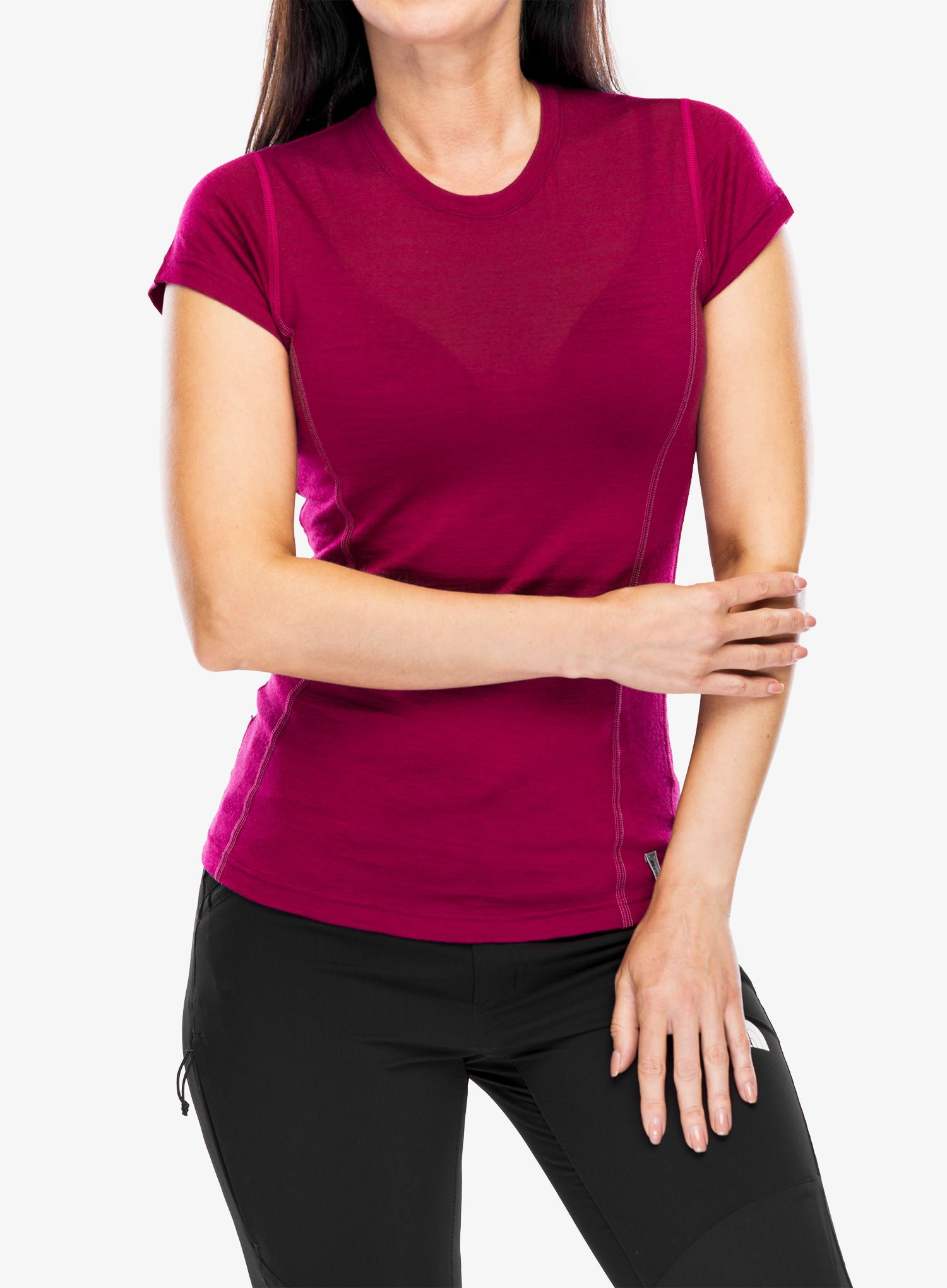 Ženska termoaktivna dukserica Sensor Merino Active Tee S/S - lilla