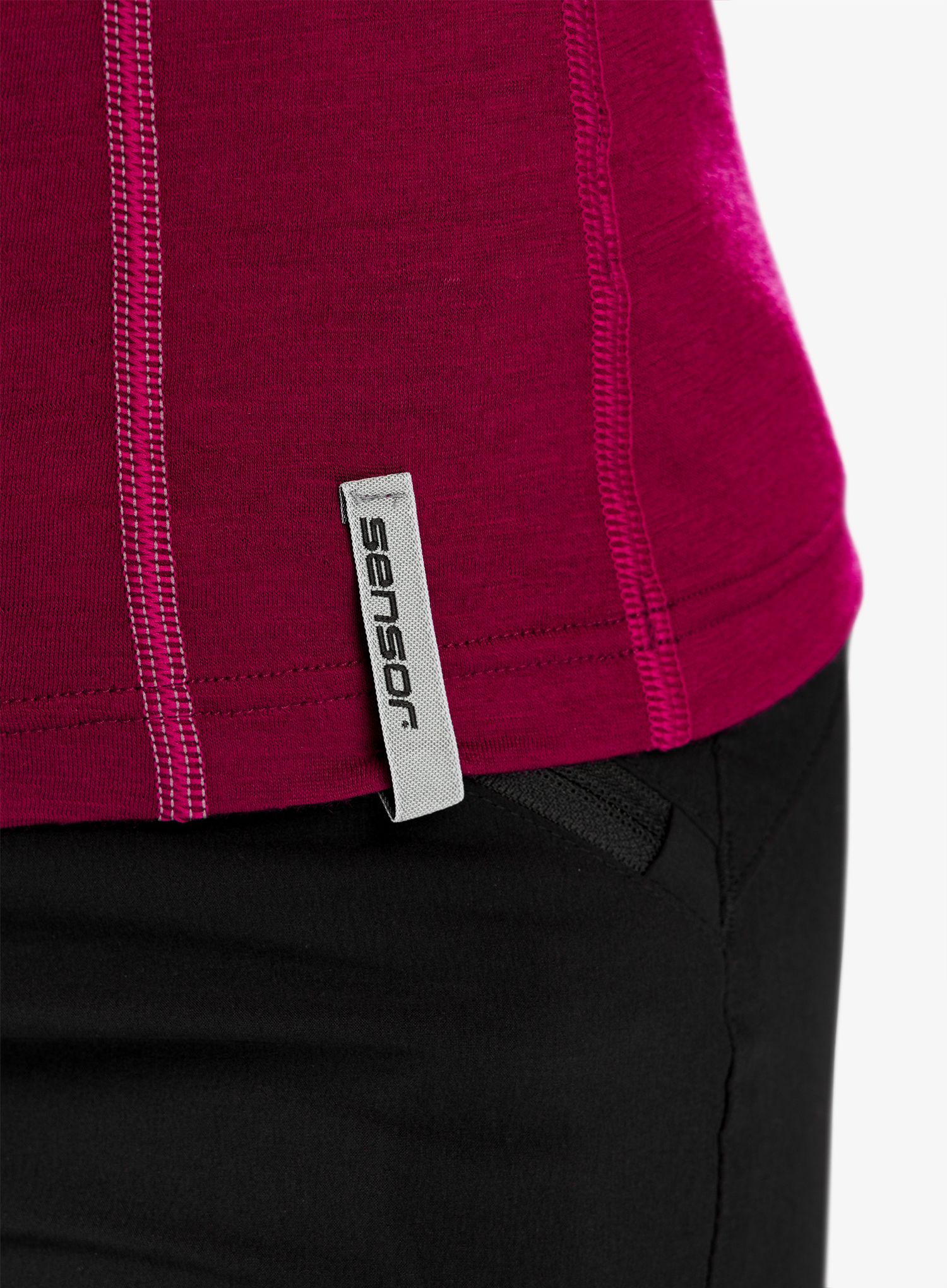 Ženska termoaktivna dukserica Sensor Merino Active Tee S/S - lilla