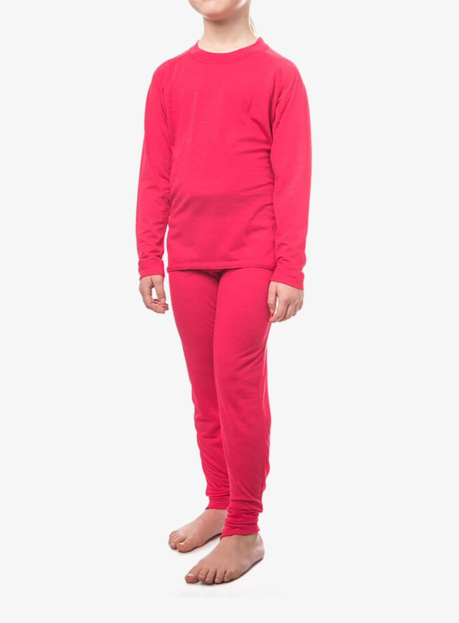 Dječje termo donje rublje Sensor Merino Air Set Tee LS + Underpants - magenta