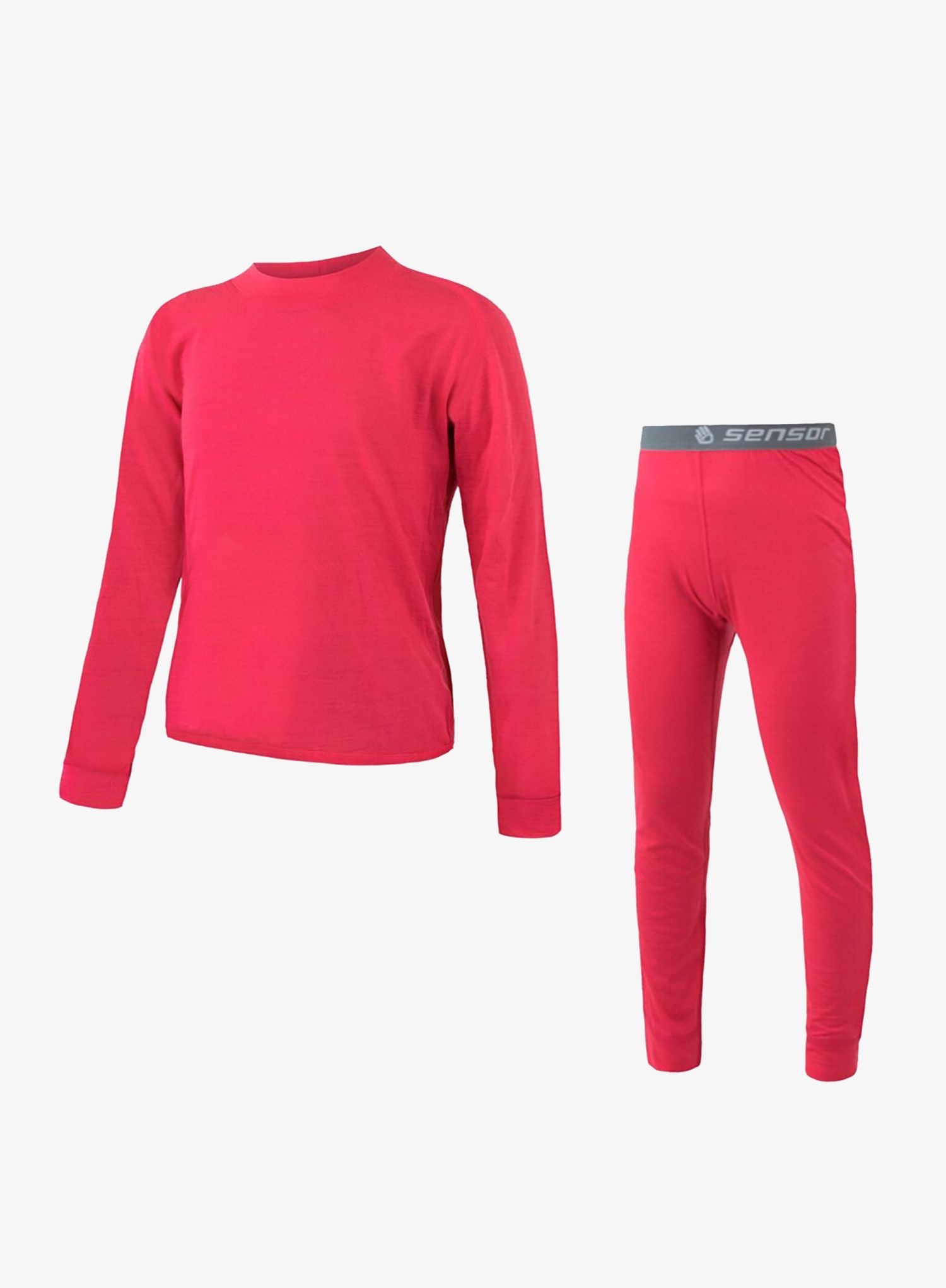 Dječje termo donje rublje Sensor Merino Air Set Tee LS + Underpants - magenta