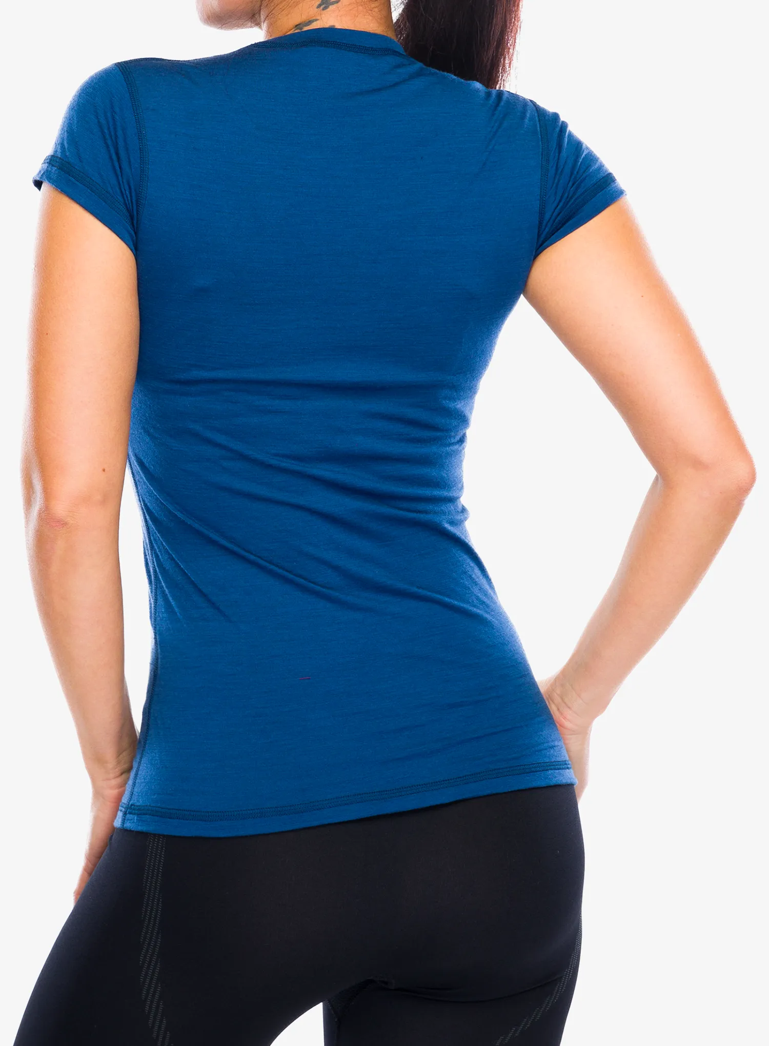 Ženska termoaktivna dukserica Sensor Merino Air Tee S/S - dark blue