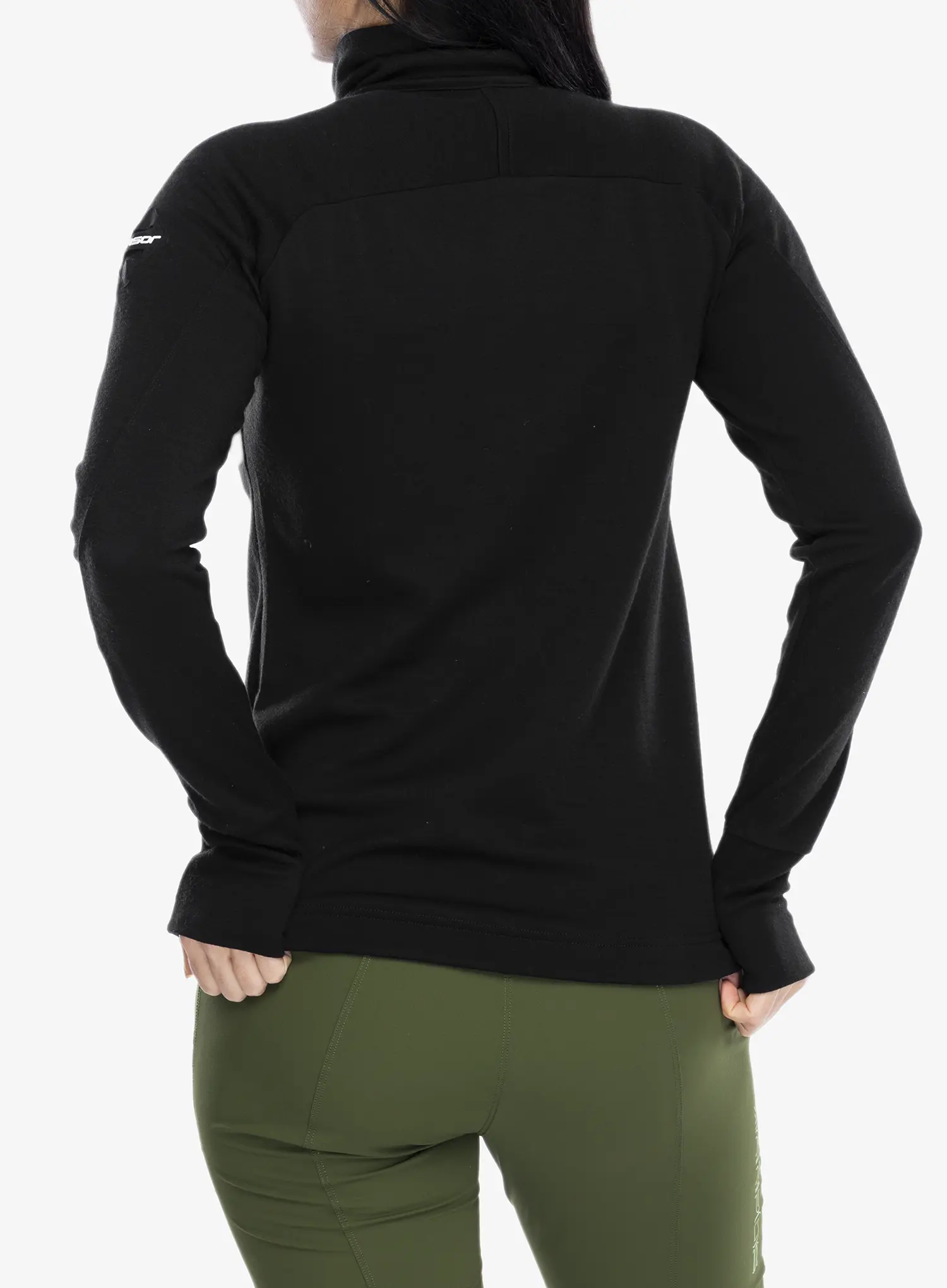 Ženska dukserica Sensor Merino Upper Fleece Full Zip - black