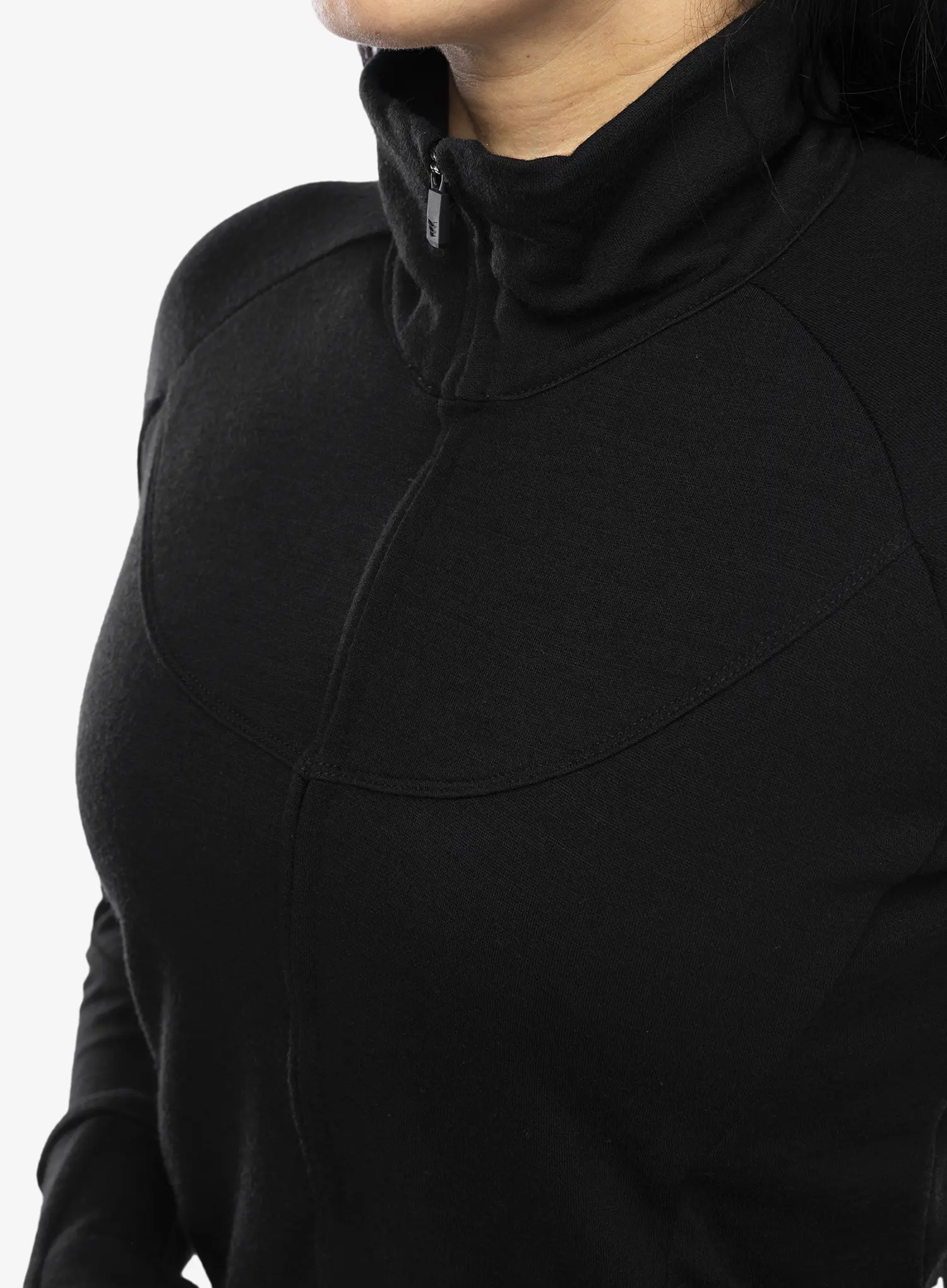 Ženska dukserica Sensor Merino Upper Fleece Full Zip - black