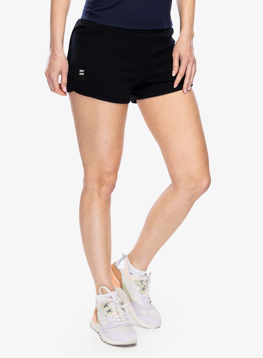 Ženske kratke hlače Sensor Merino Upper Traveller Shorts - black