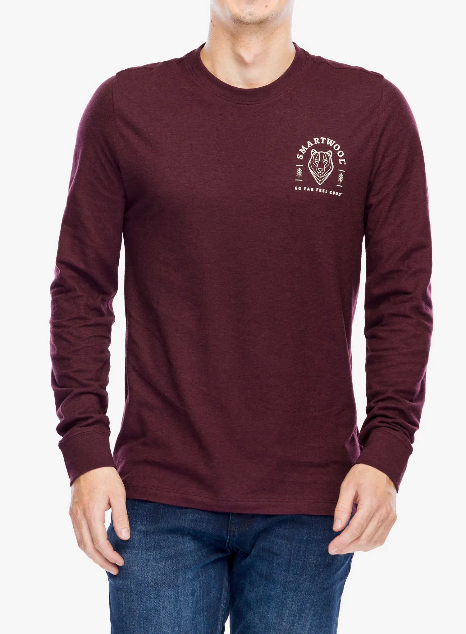 Dukserica Smartwool Bear Stare Graphic Long Sleeve Tee - eggplant