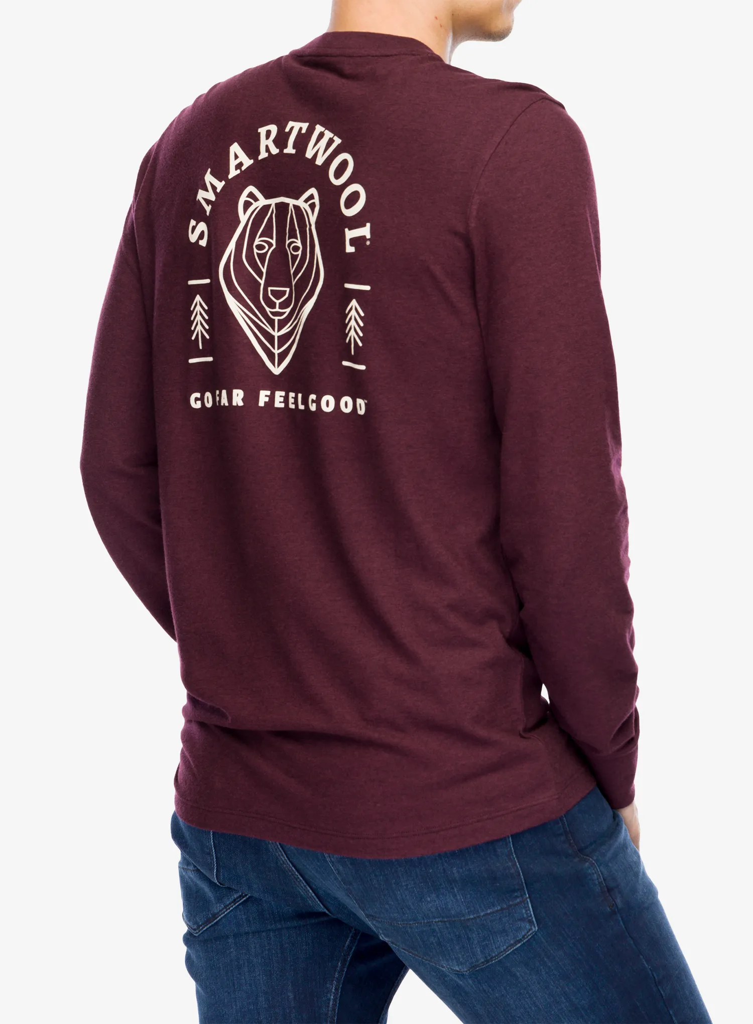 Dukserica Smartwool Bear Stare Graphic Long Sleeve Tee - eggplant