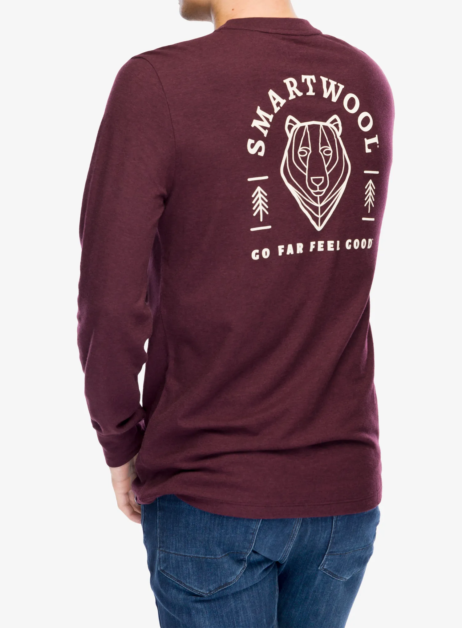Dukserica Smartwool Bear Stare Graphic Long Sleeve Tee - eggplant