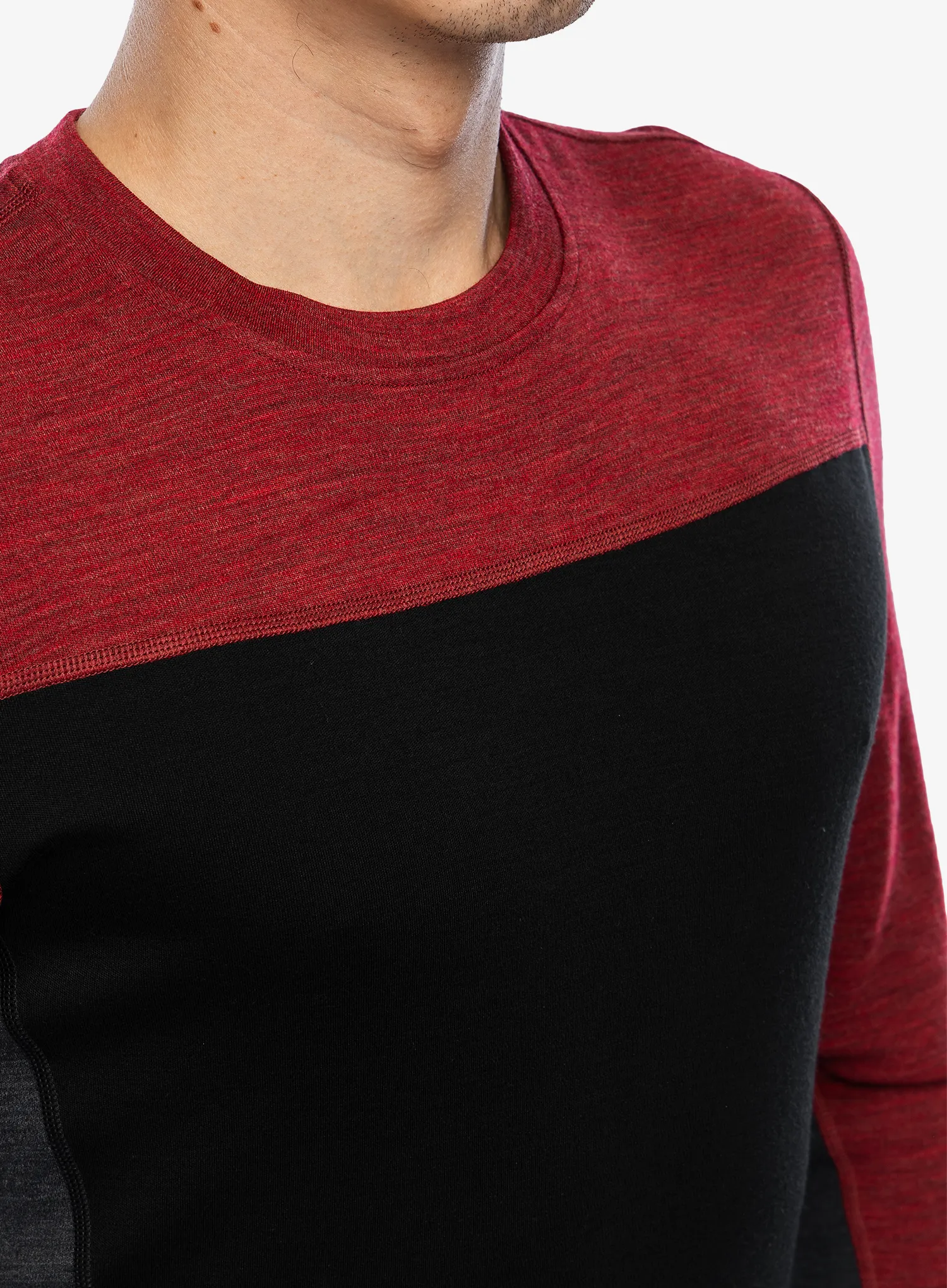 Termoaktivna dukserica Smartwool Classic Thermal Merino BL Colorblock Crew Boxed - blk/currant