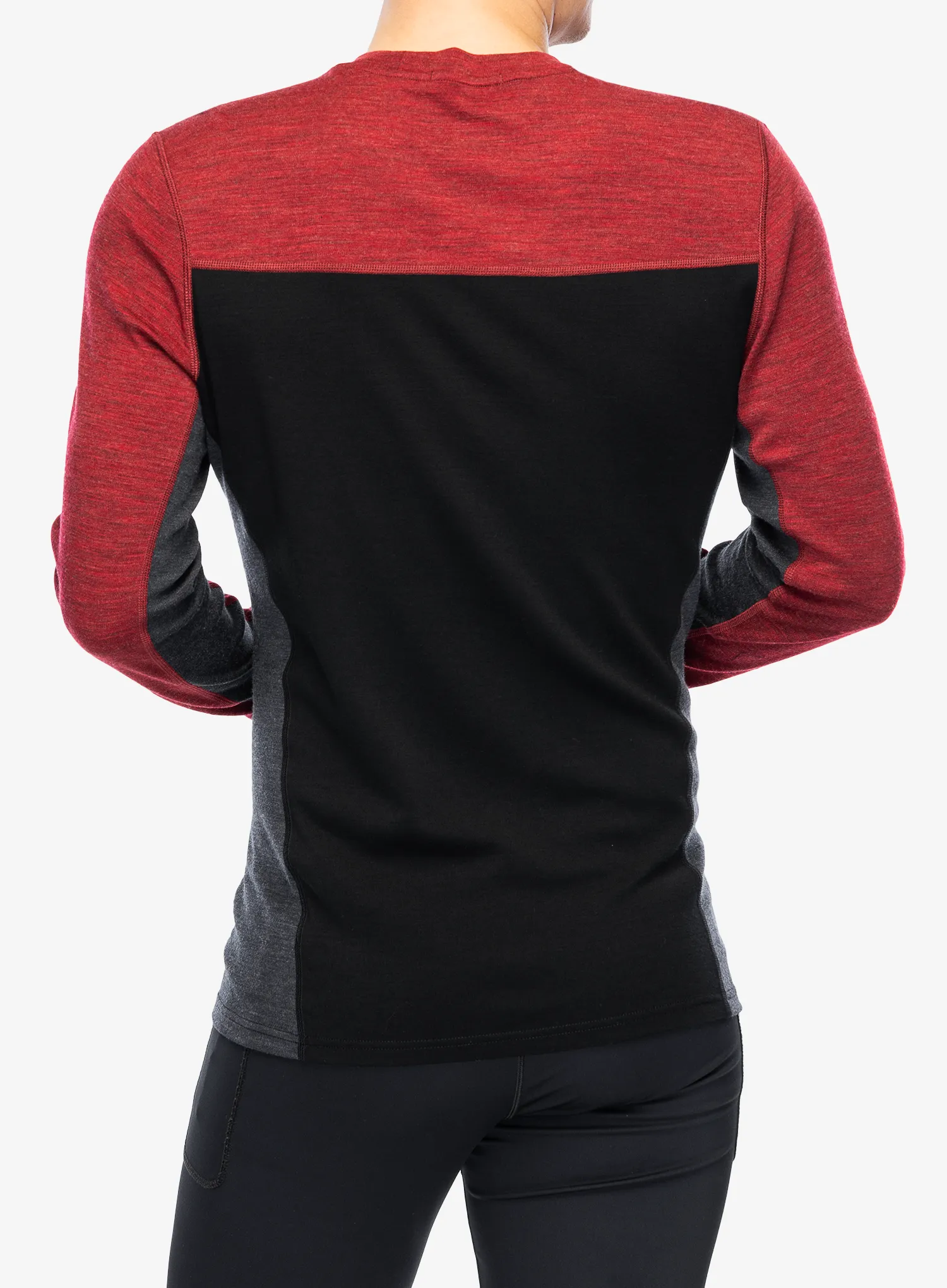 Termoaktivna dukserica Smartwool Classic Thermal Merino BL Colorblock Crew Boxed - blk/currant