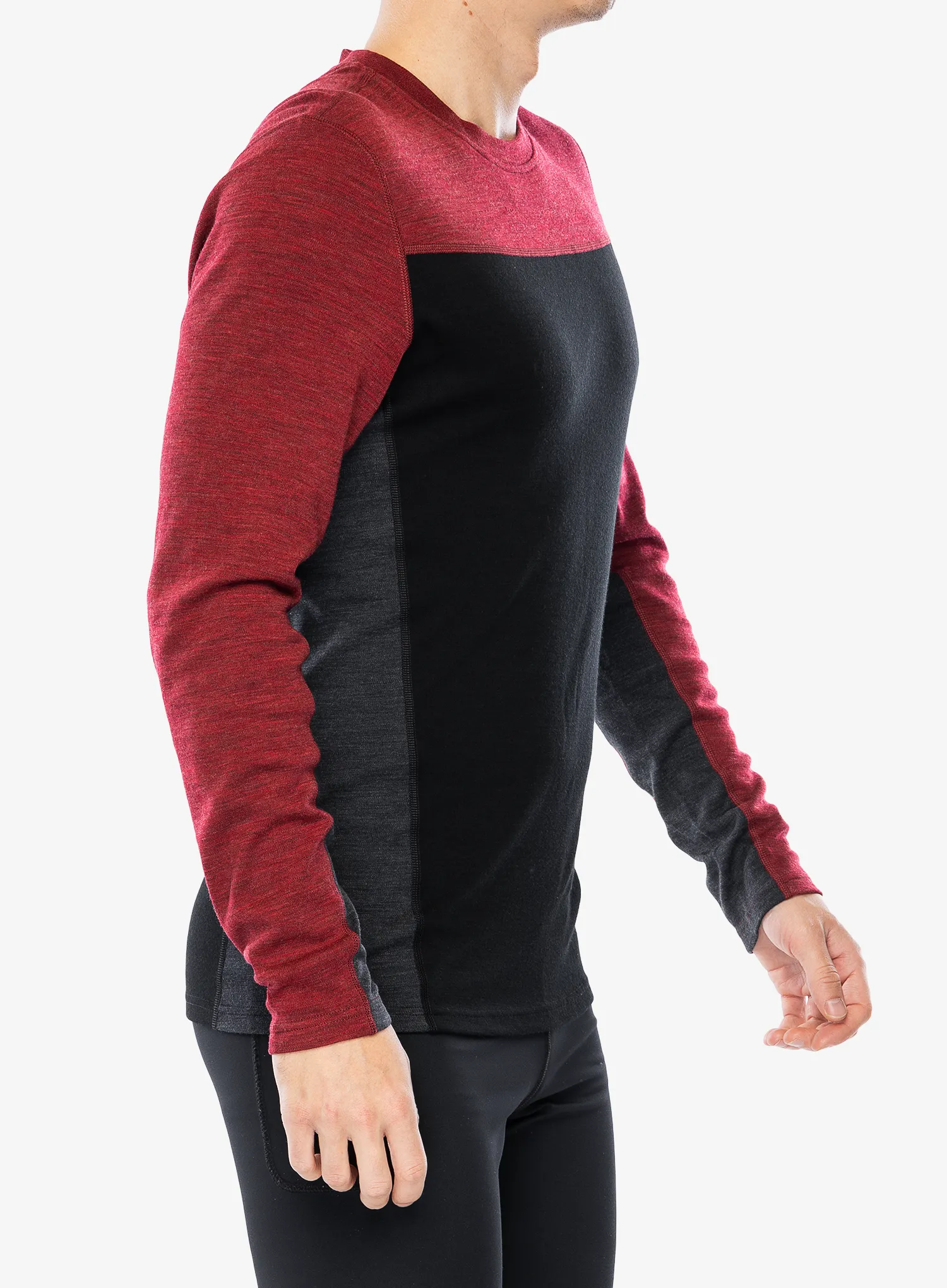 Termoaktivna dukserica Smartwool Classic Thermal Merino BL Colorblock Crew Boxed - blk/currant