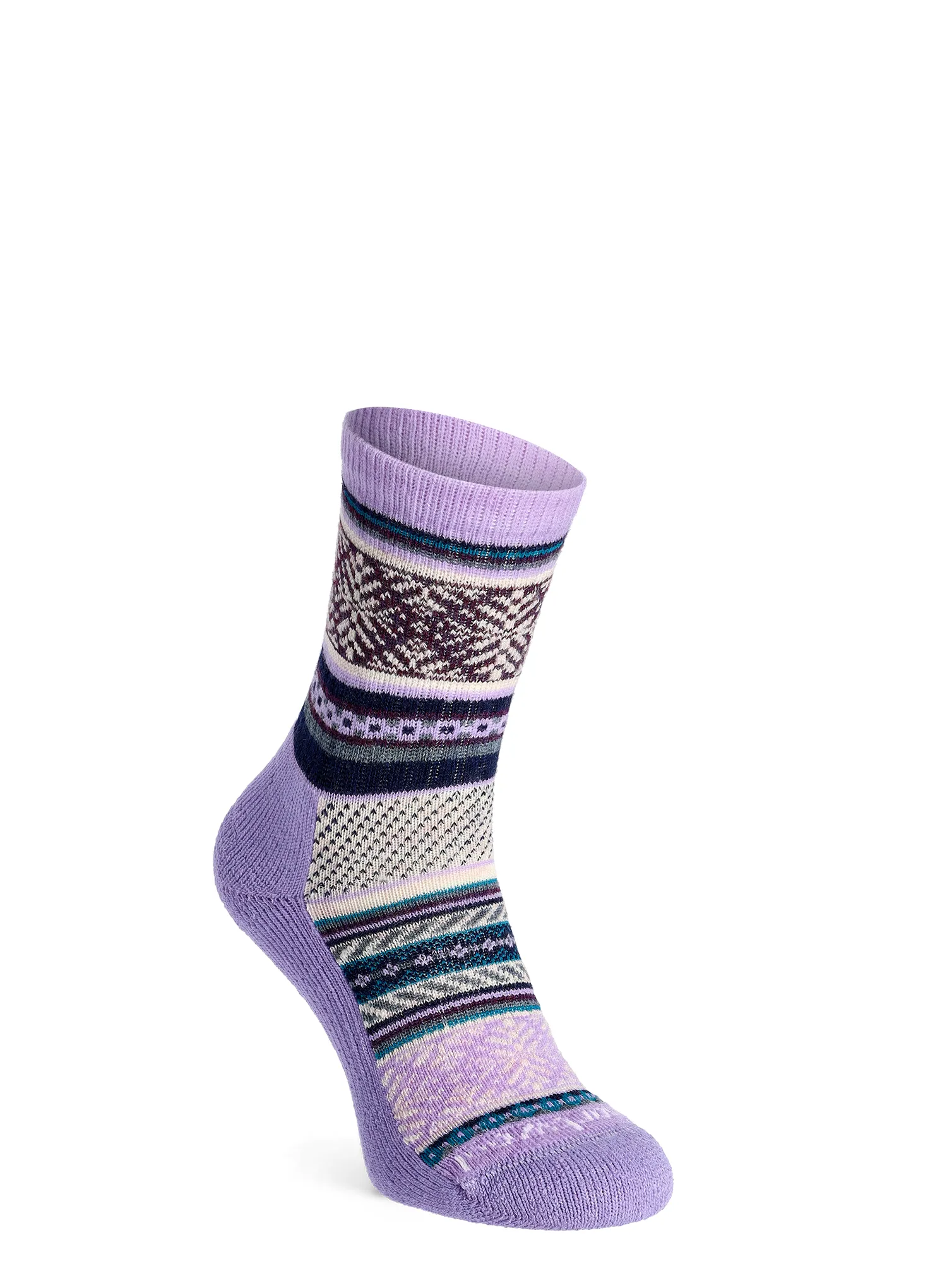 Merino čarape Smartwool Fair Isle Sweater Crew Socks - ultra violet