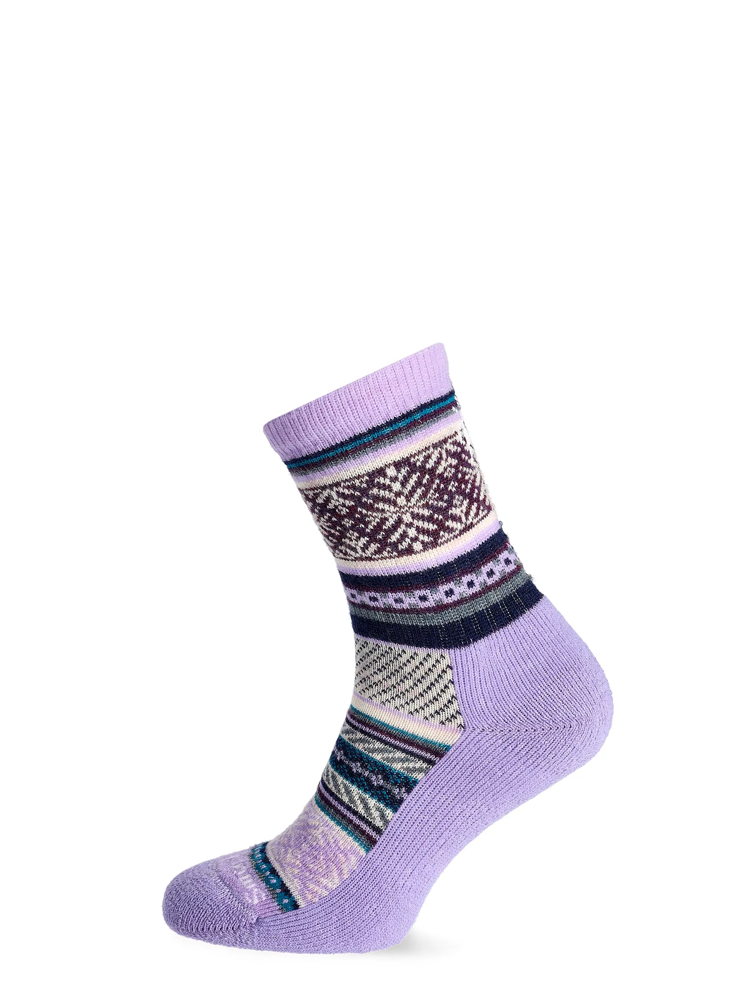 Merino čarape Smartwool Fair Isle Sweater Crew Socks - ultra violet