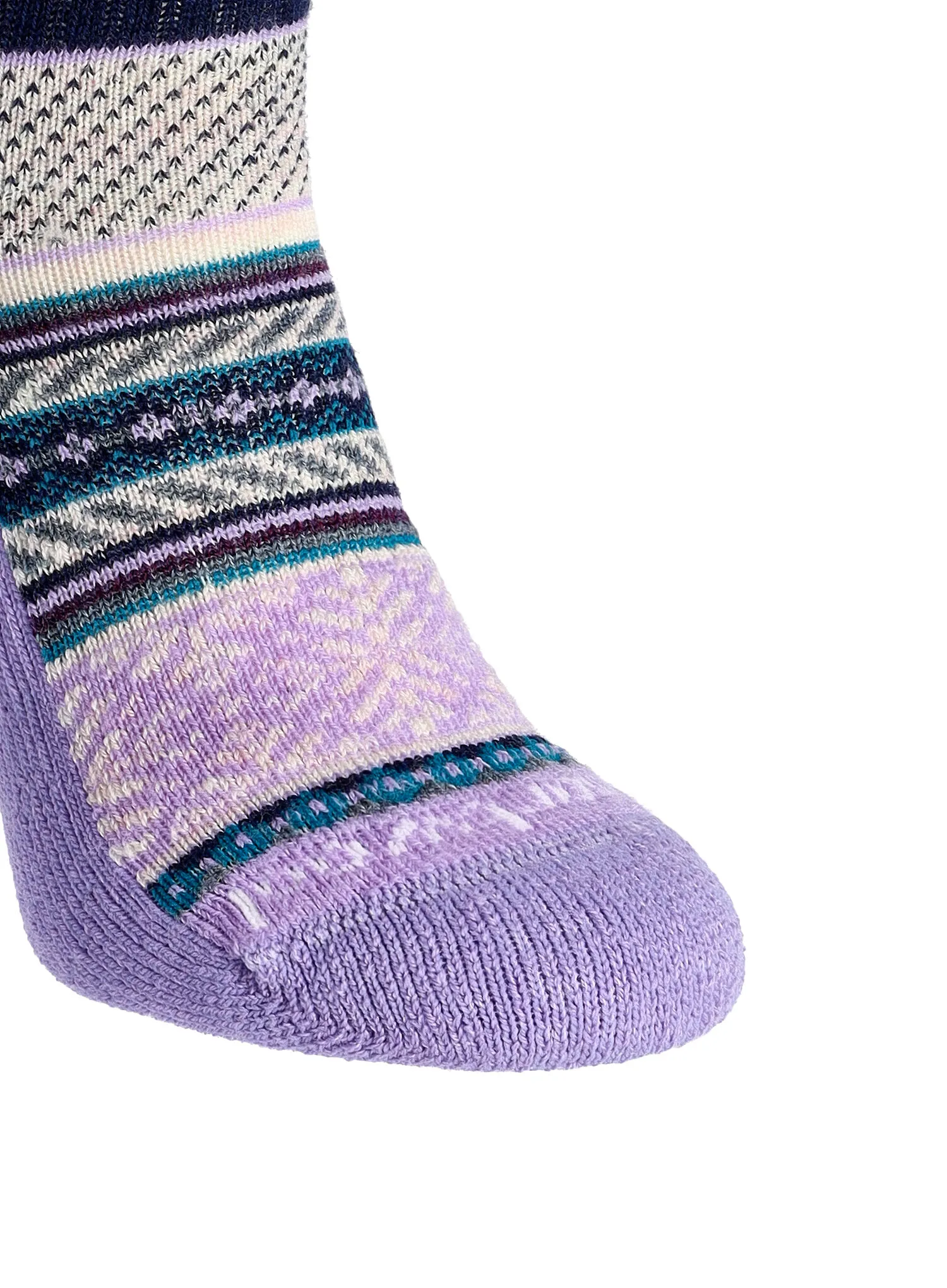 Merino čarape Smartwool Fair Isle Sweater Crew Socks - ultra violet