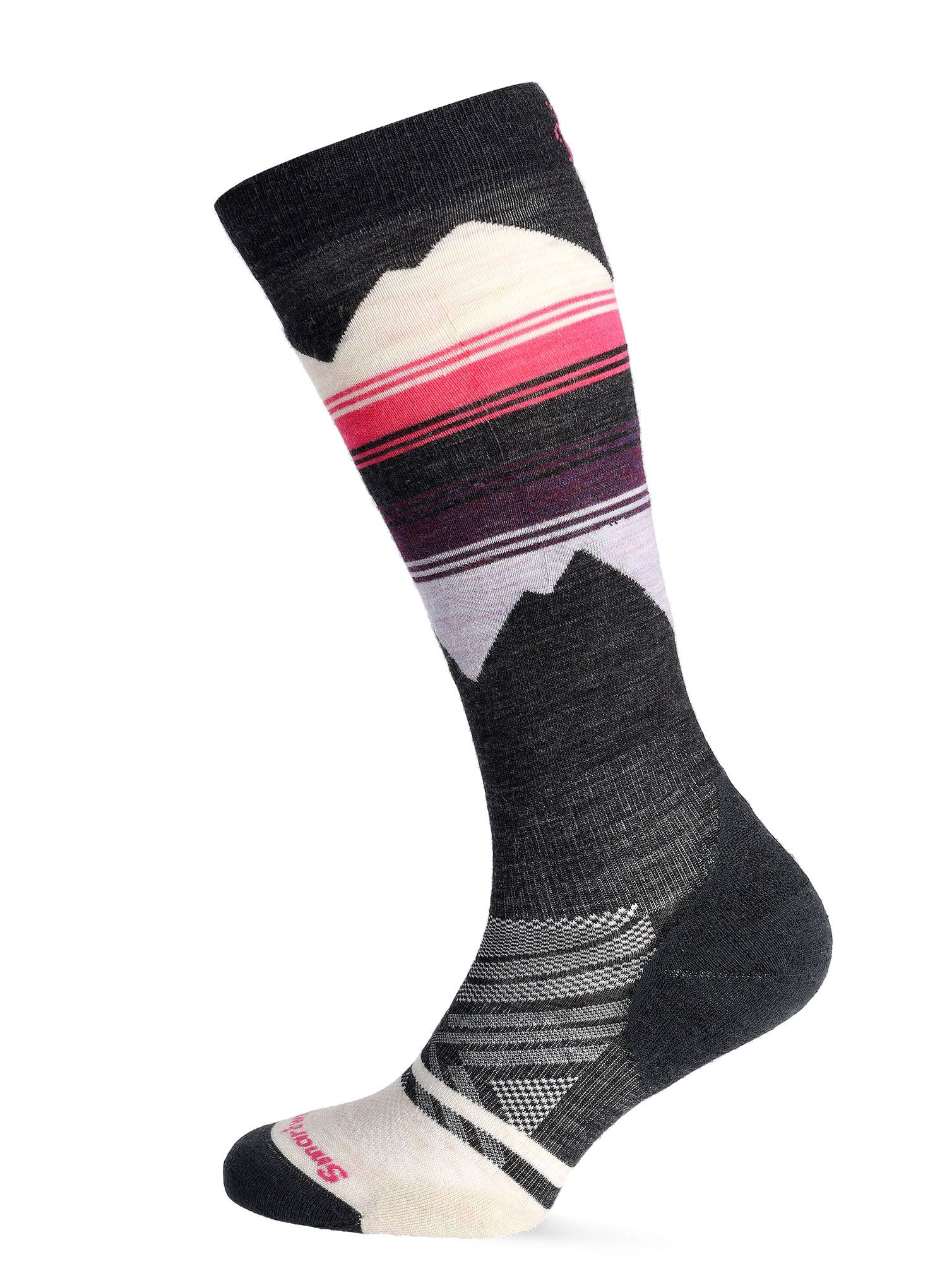 Ženske merino čarape Smartwool Ski TC Pattern OTC Socks - charcoal