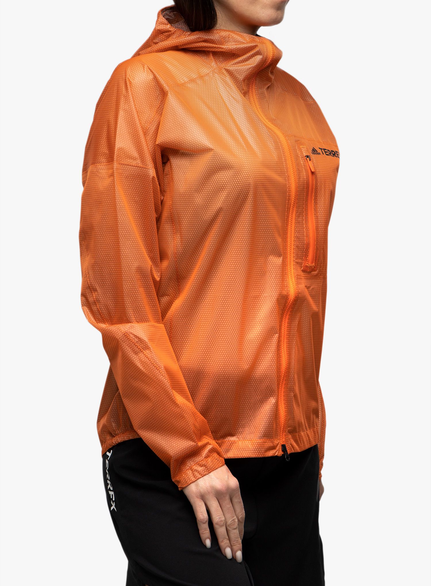 Ženska jakna za trčanje adidas TERREX Agravic 2,5L Rain Jacket - semi impact orange