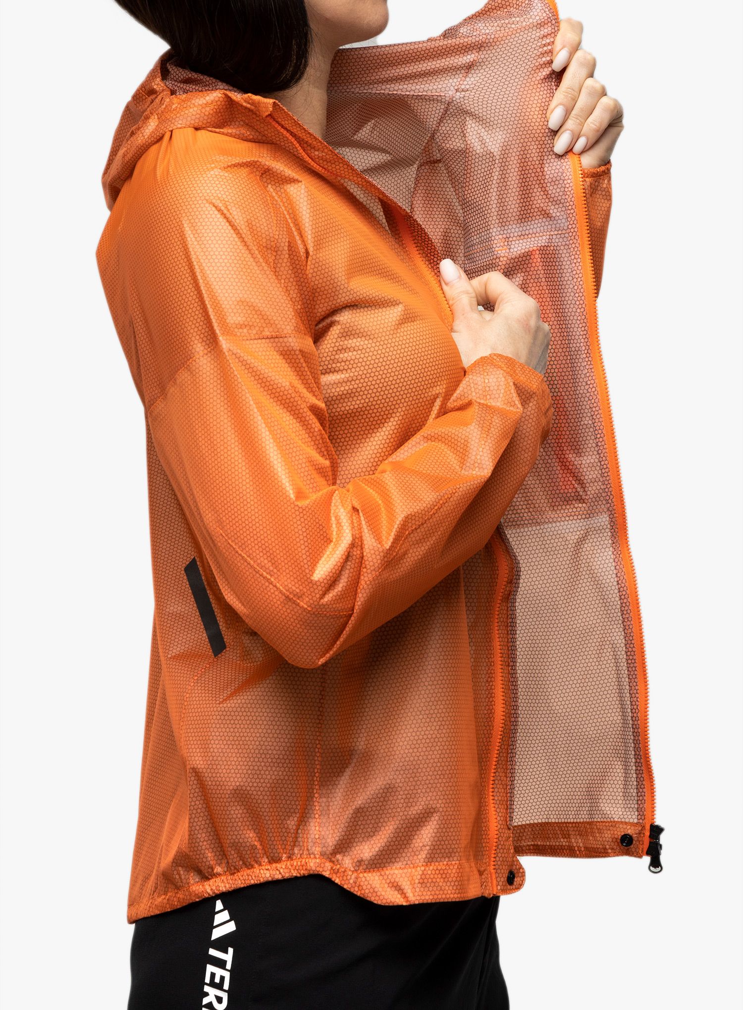 Ženska jakna za trčanje adidas TERREX Agravic 2,5L Rain Jacket - semi impact orange
