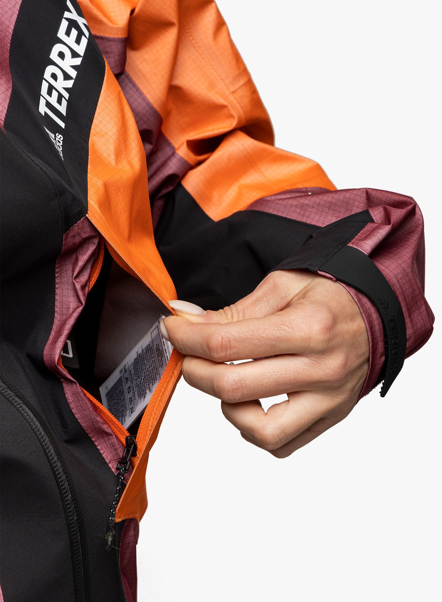 Ženska jakna adidas TERREX Techrock Light GORE-TEX Jacket - red/semi impact orange