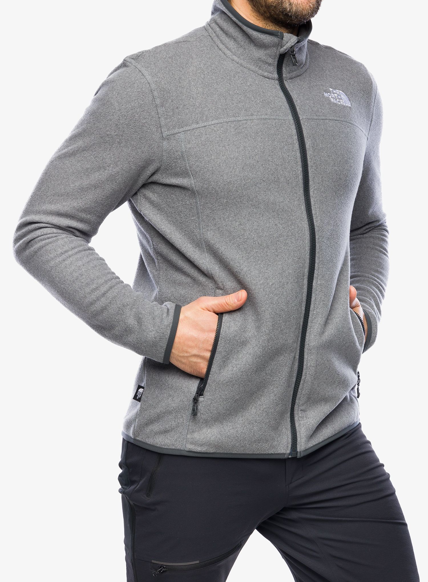 Dukserica The North Face 100 Glacier Full Zip - medium grey