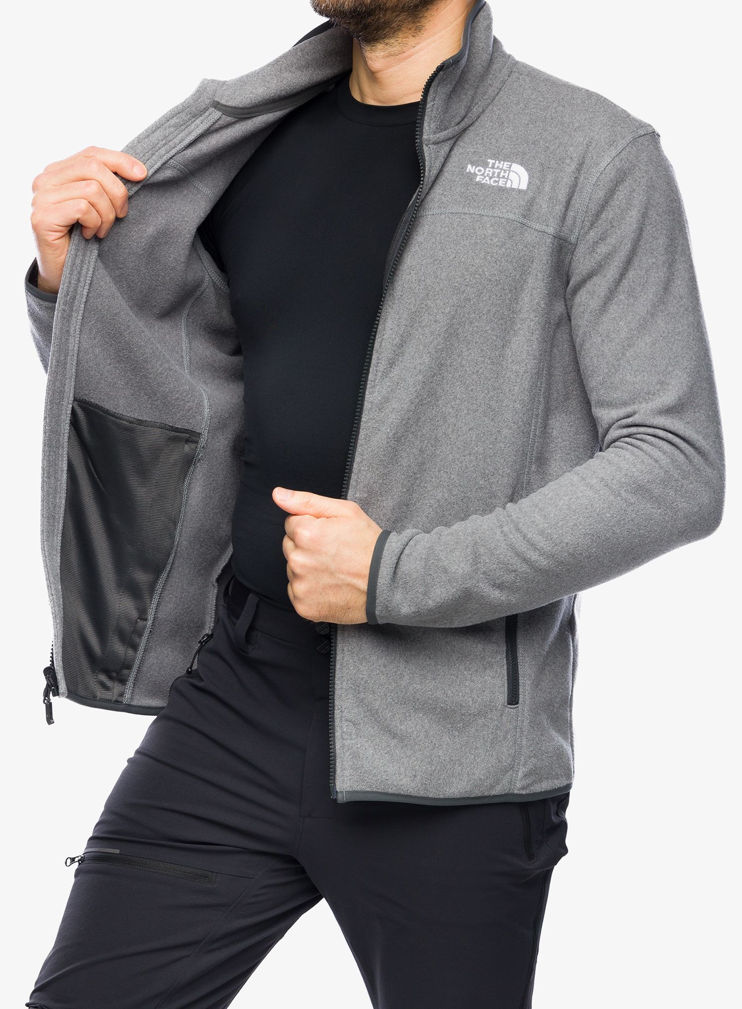 Dukserica The North Face 100 Glacier Full Zip - medium grey