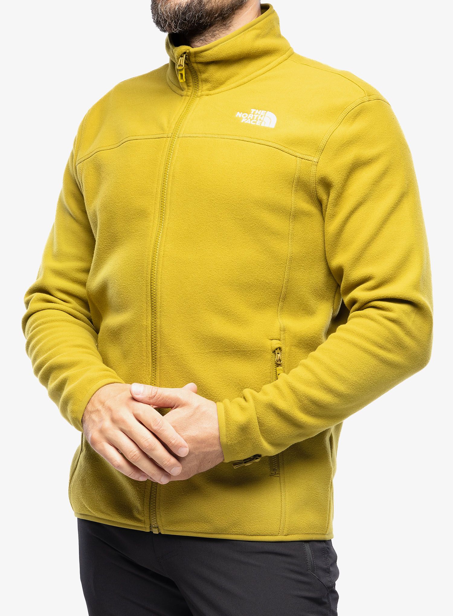 Dukserica od flisa The North Face 100 Glacier Full Zip - sulphur moss