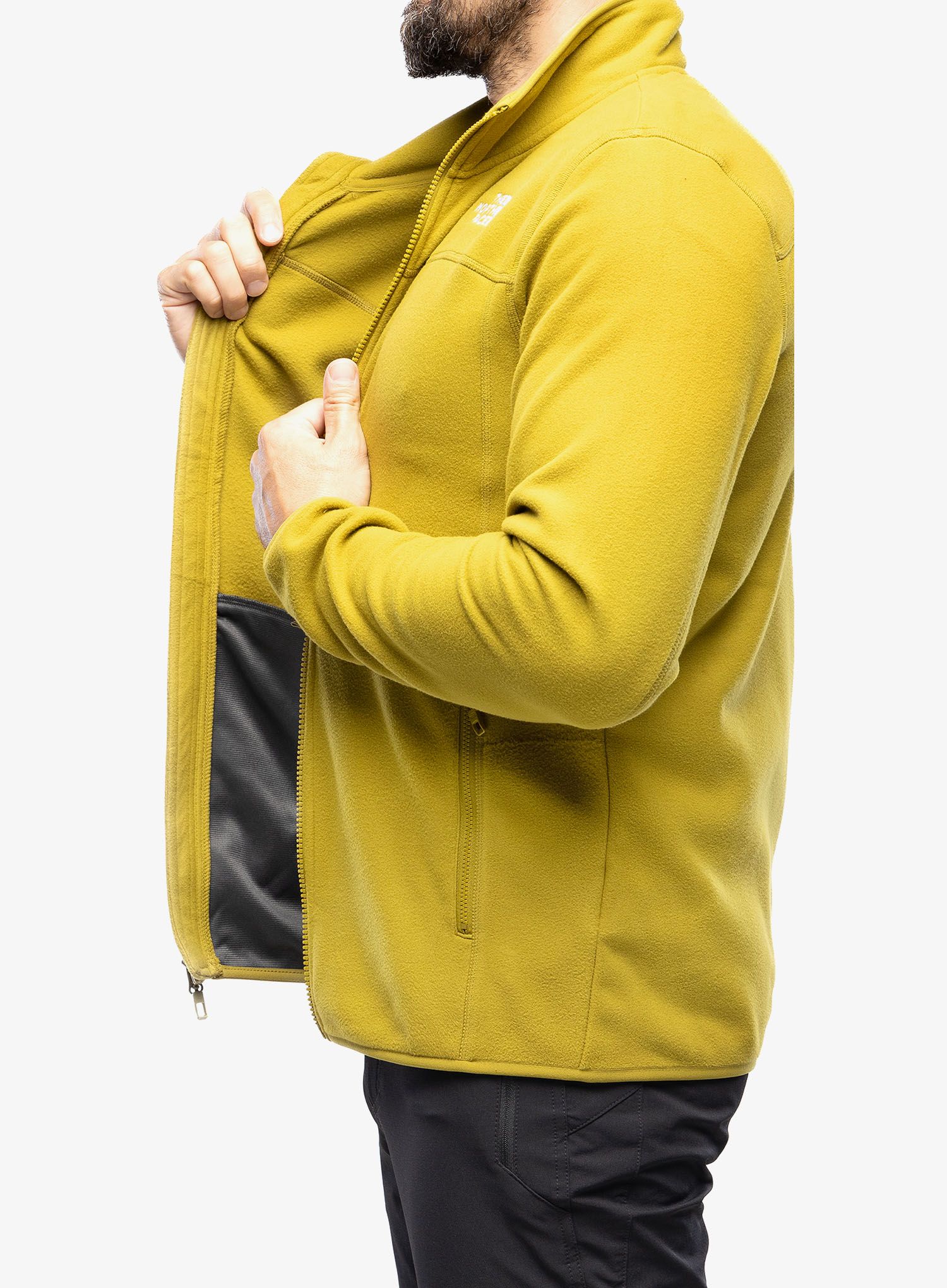 Dukserica od flisa The North Face 100 Glacier Full Zip - sulphur moss